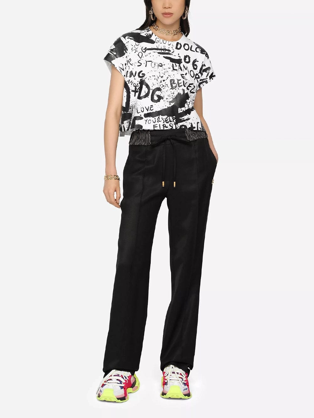Dolce & Gabbana Twill Palazzo Cotton Pants