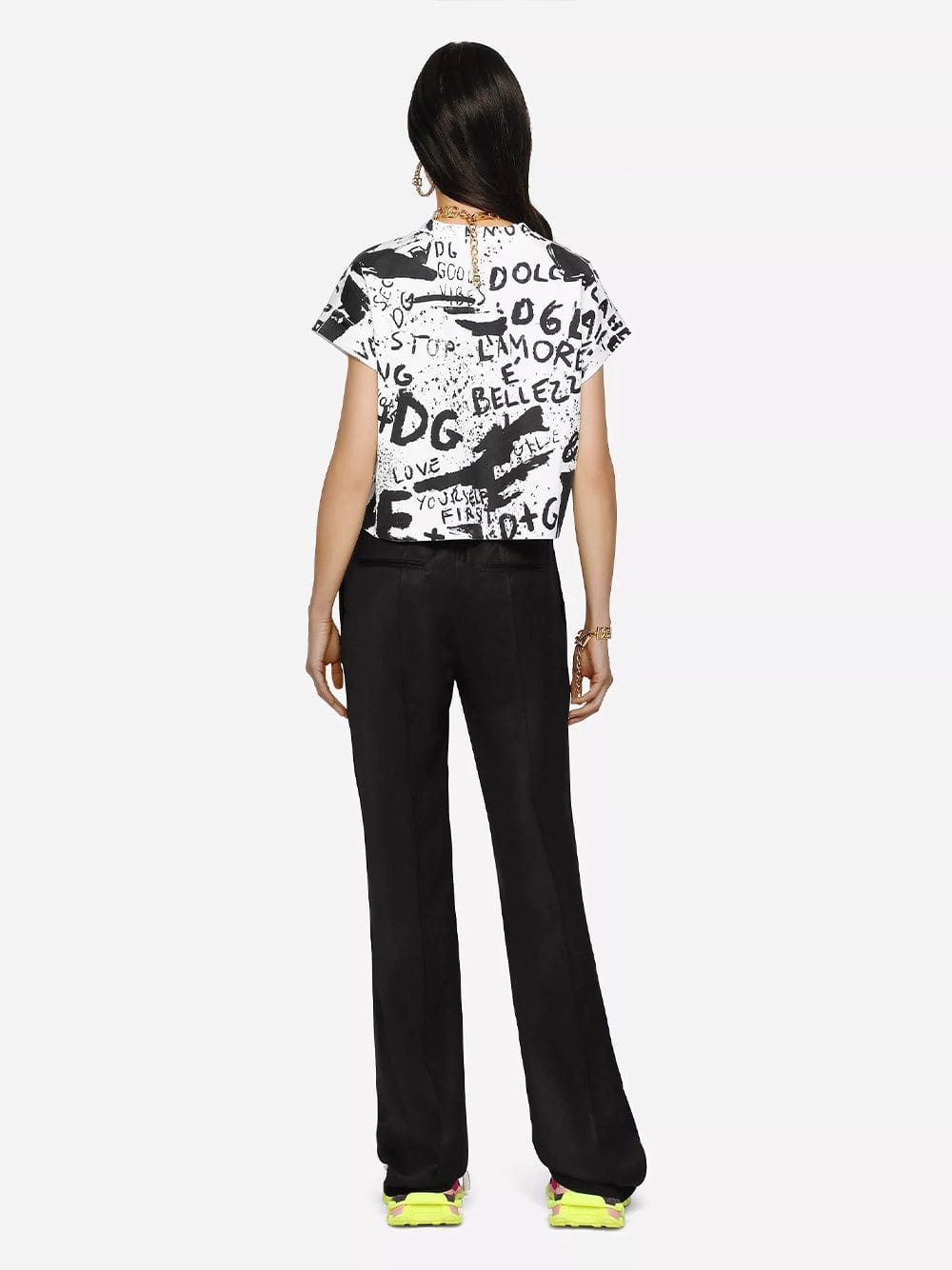 Dolce & Gabbana Twill Palazzo Cotton Pants