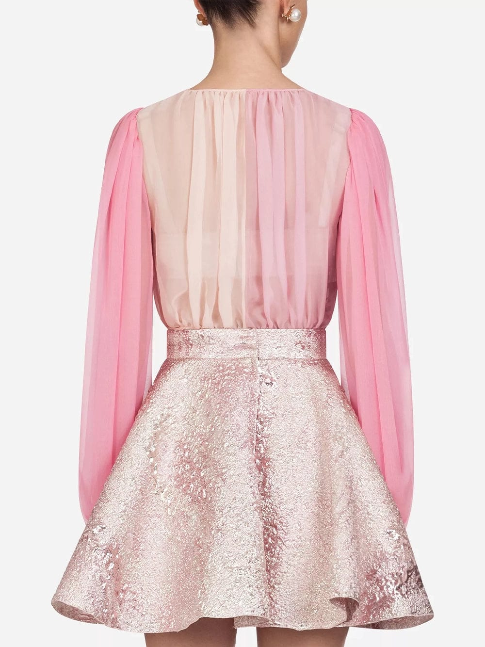 Dolce & Gabbana Two-Tone Chiffon Blouse