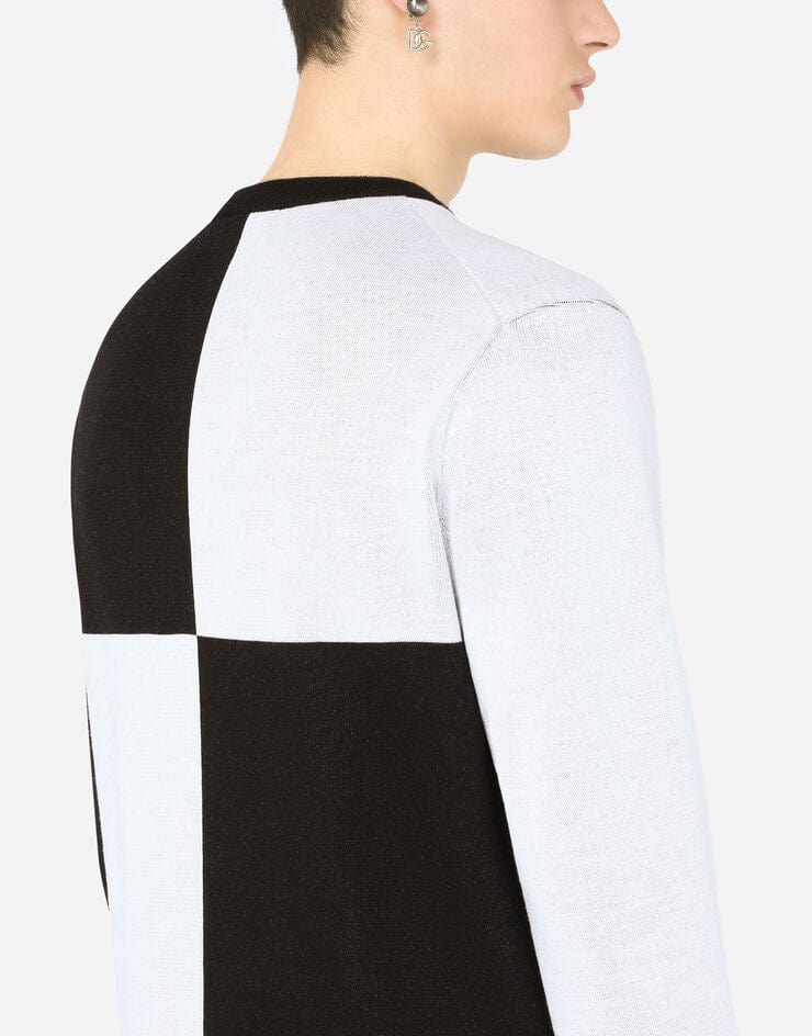 Dolce & Gabbana Two-Tone DG Intarsia Sweater