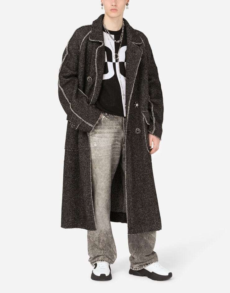 Dolce & Gabbana Two-Tone DG Intarsia Sweater