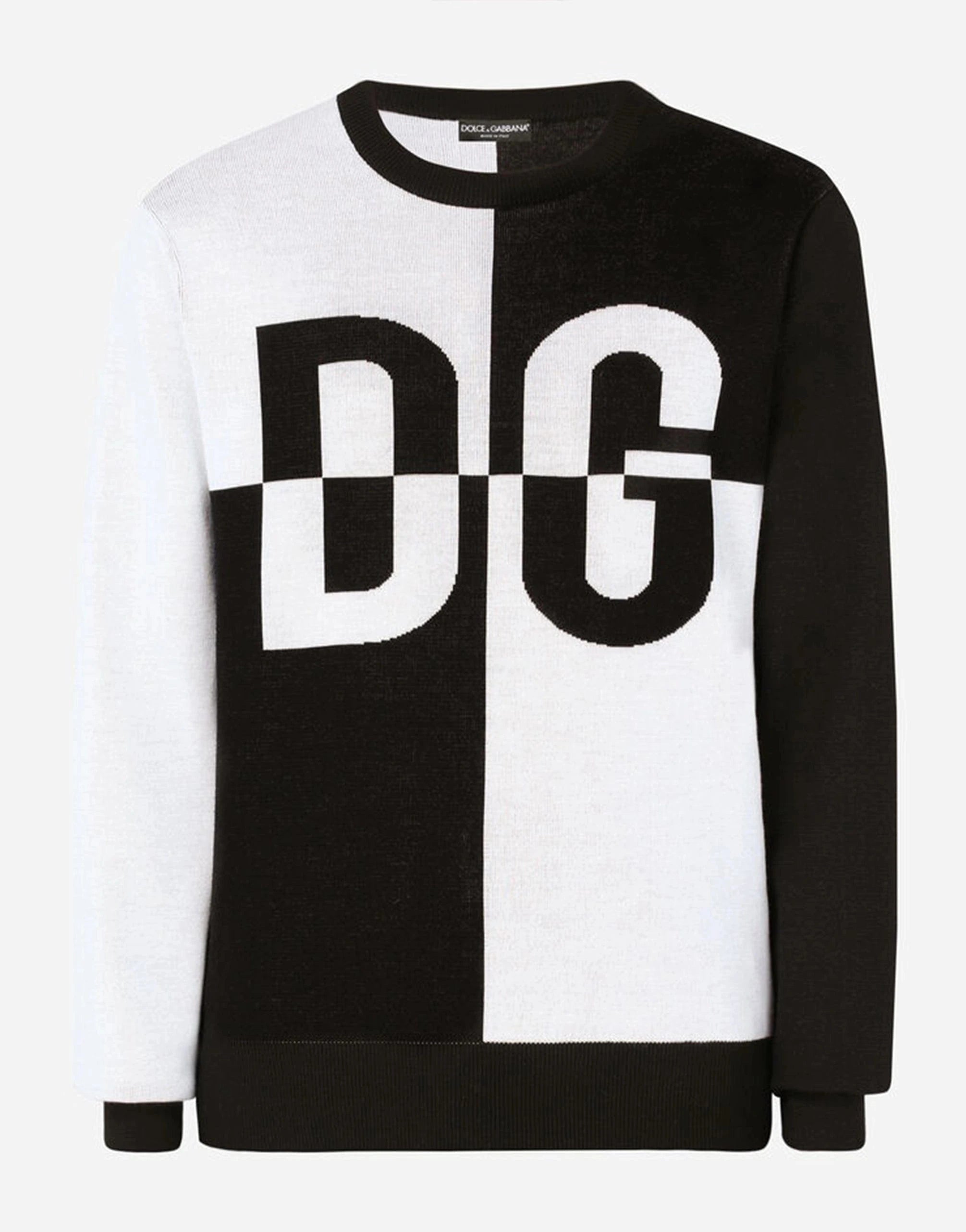 Dolce & Gabbana Two-Tone DG Intarsia Sweater
