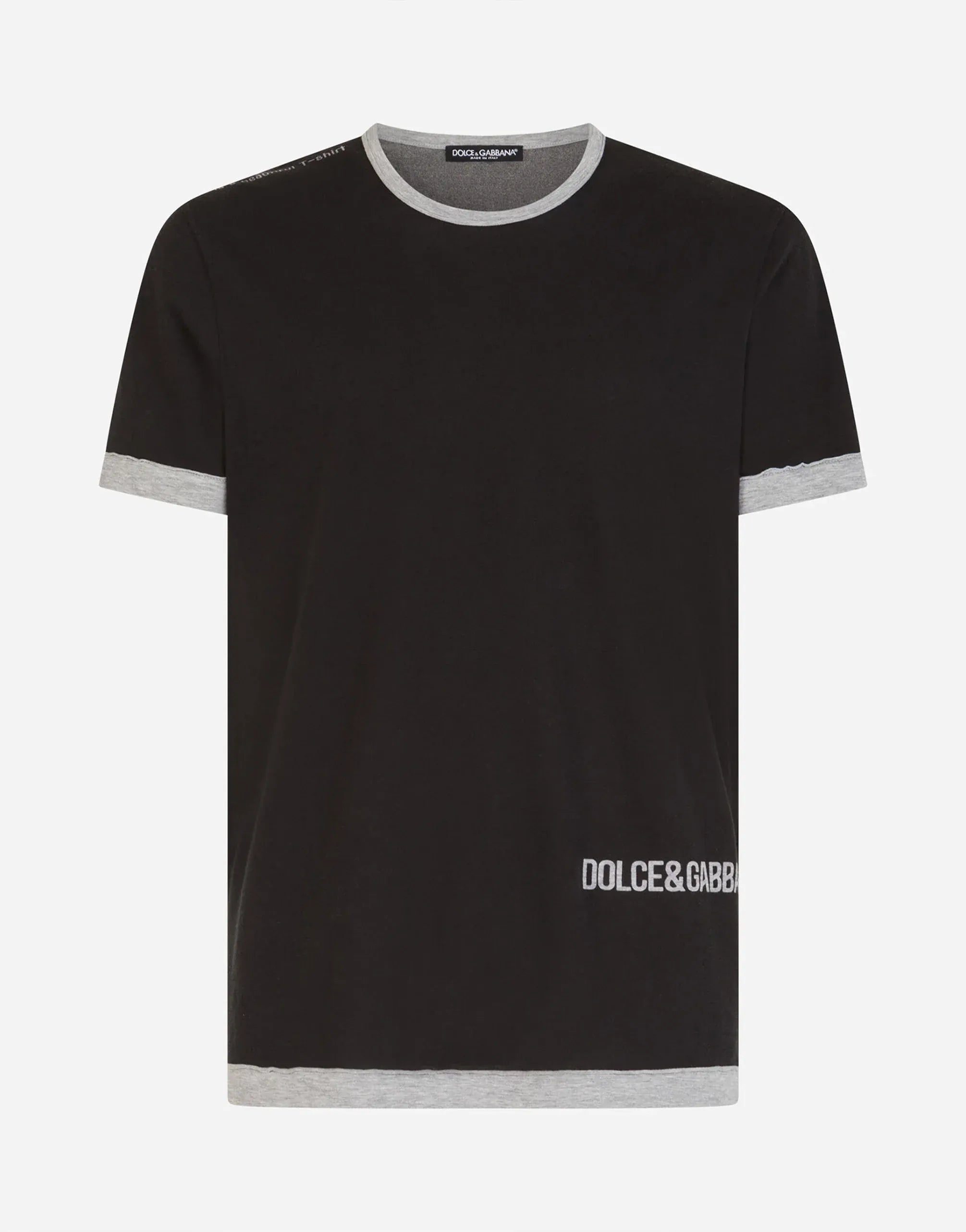 Dolce & Gabbana Two-Tone DG Logo Cotton T-Shirt
