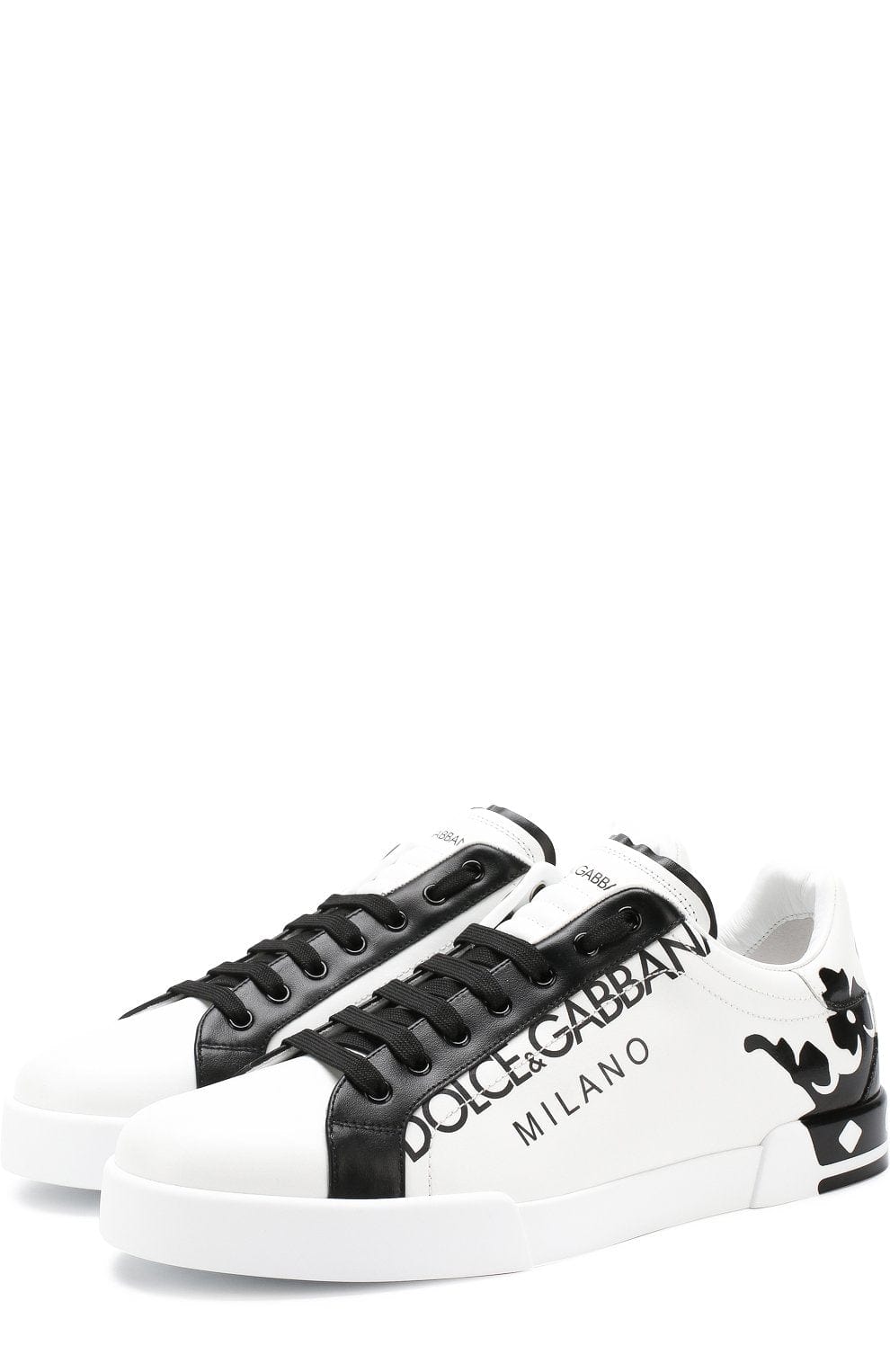 Dolce & Gabbana Two-Tone Leather Portofino Sneakers