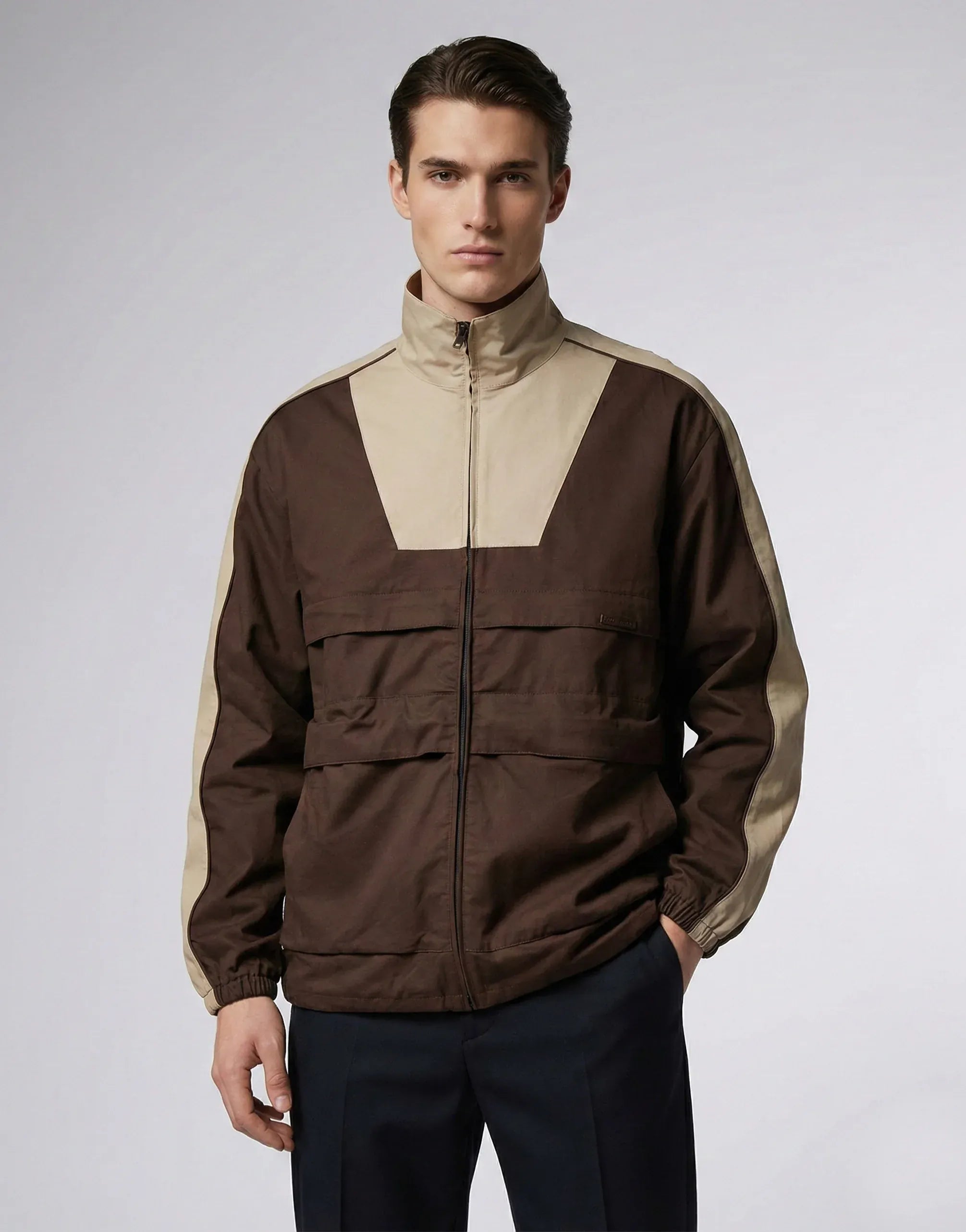 Dolce & Gabbana Two-Tone Panelled Zip-Front Jacket