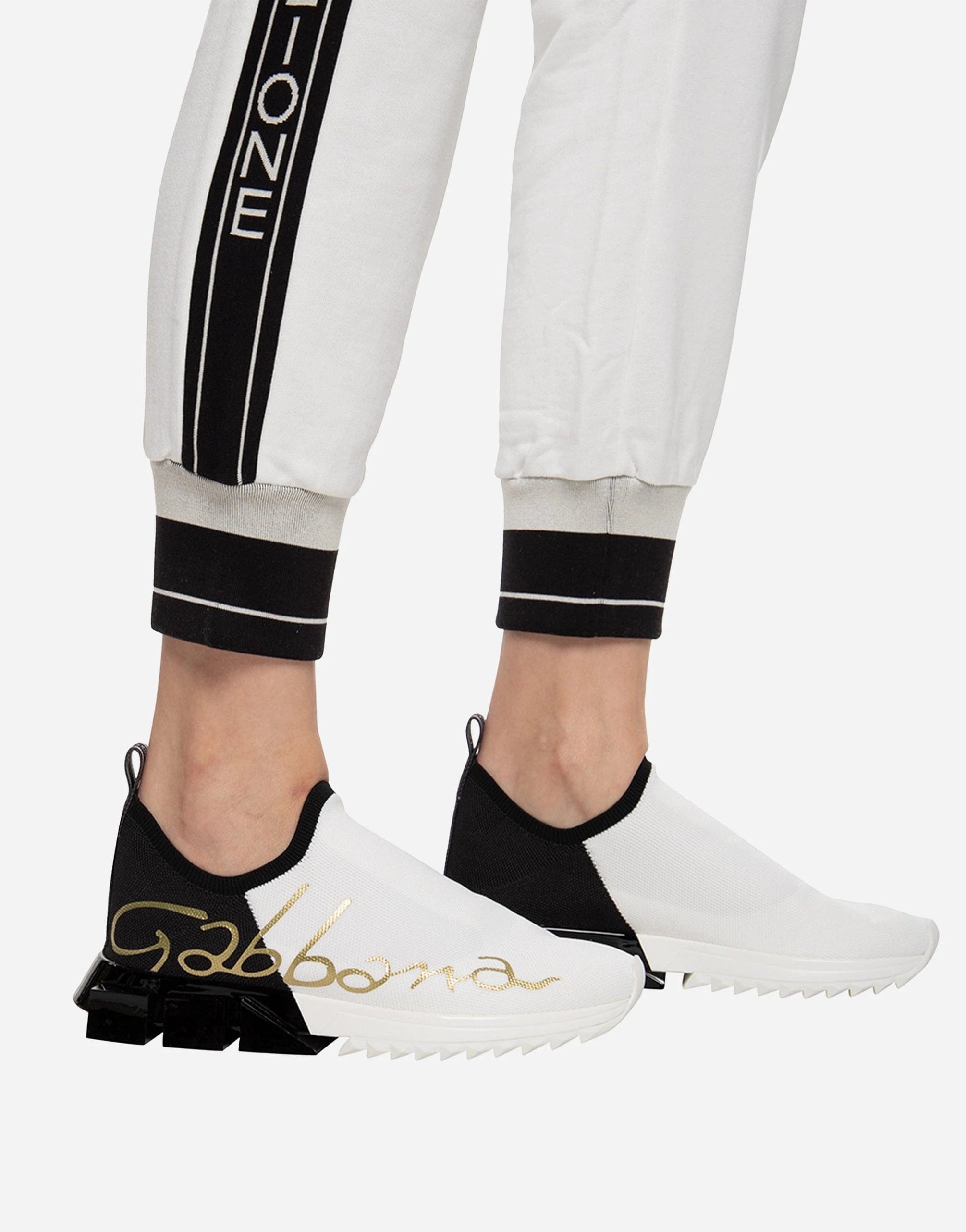 Dolce & Gabbana Two-Tone Stretch Sorrento Sneakers