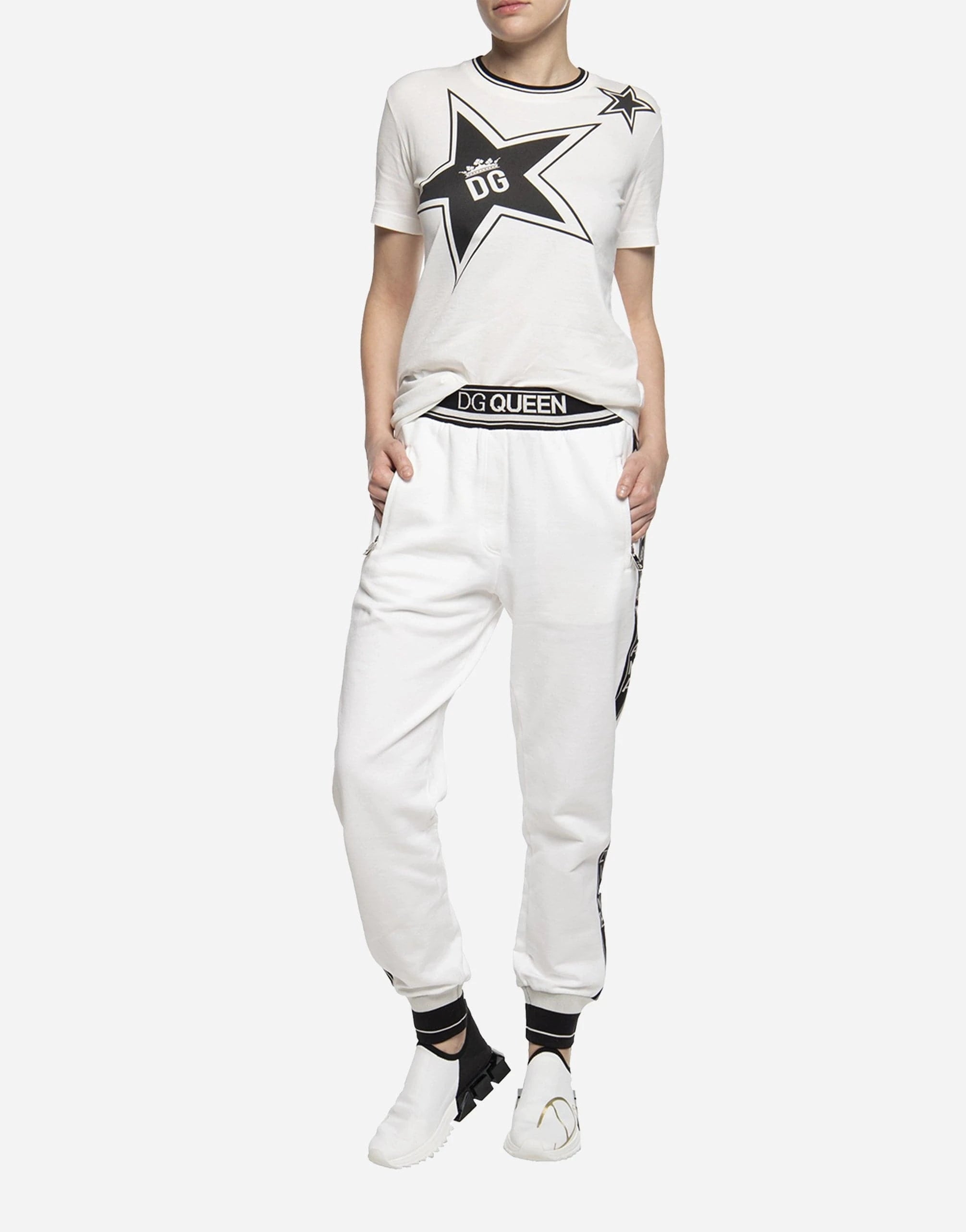 Dolce & Gabbana Two-Tone Stretch Sorrento Sneakers