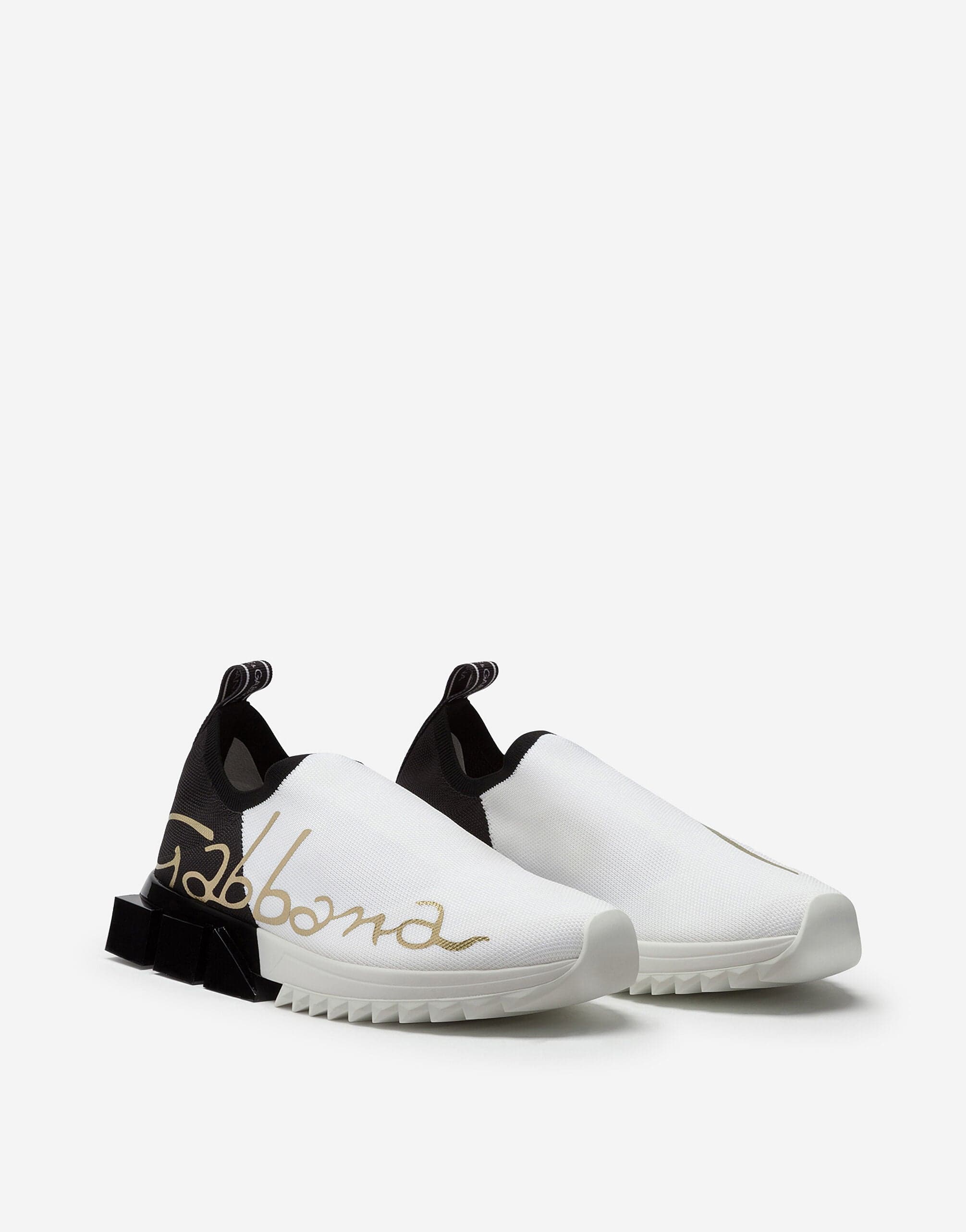 Dolce & Gabbana Two-Tone Stretch Sorrento Sneakers