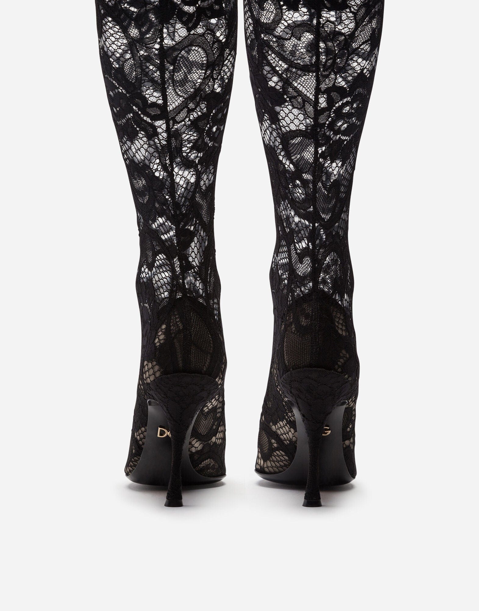 Dolce & Gabbana Under-The-Knee Stretch Lace Boots
