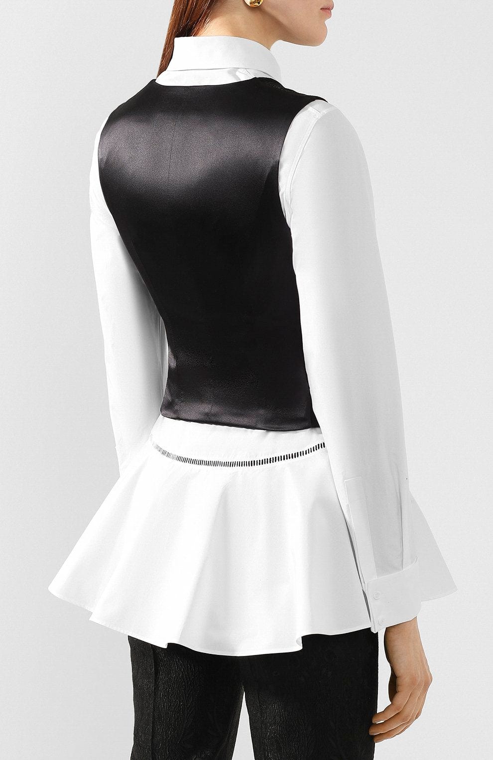 Dolce & Gabbana V-Neck Floral Jacquard Vest