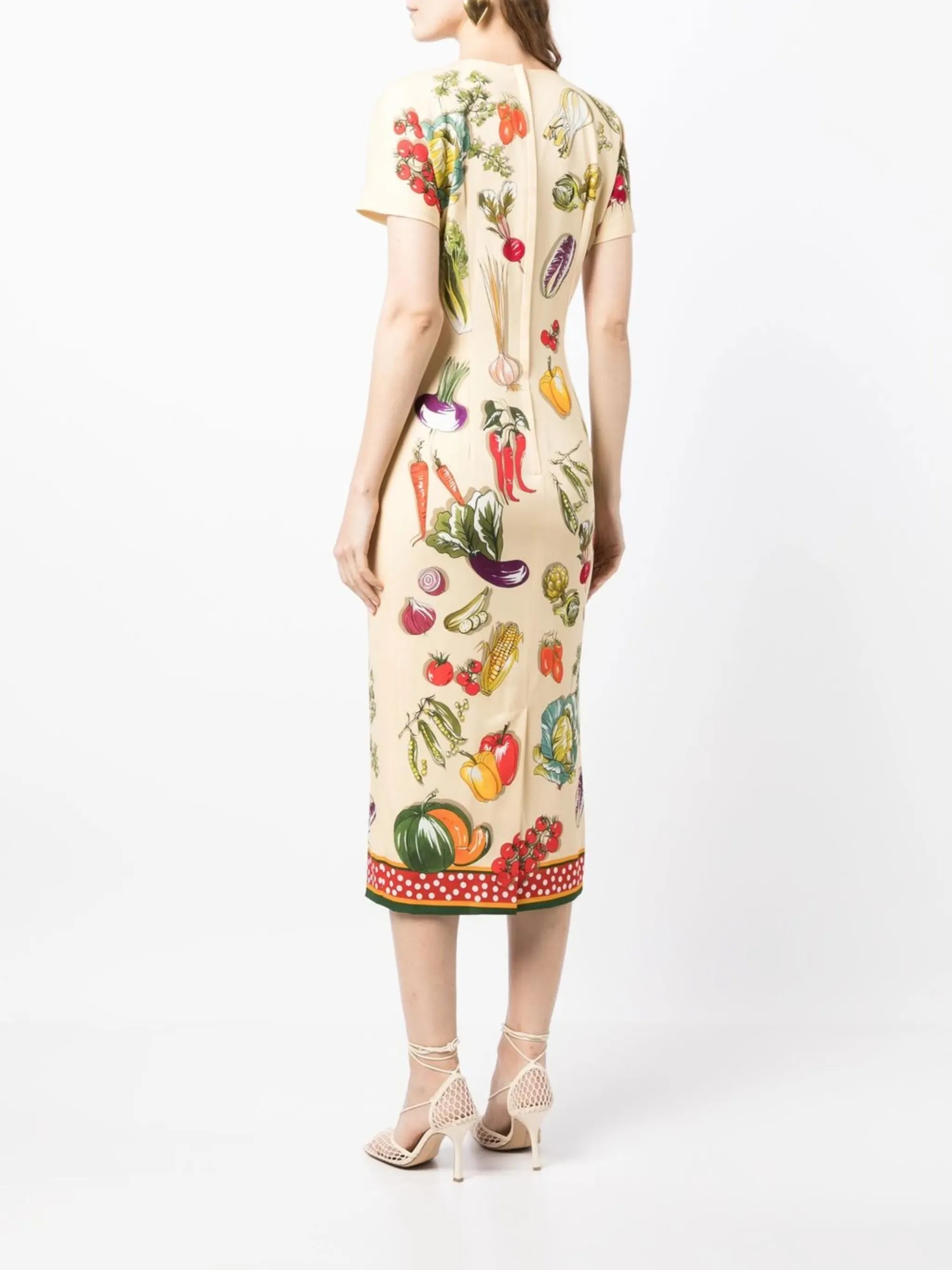 Dolce & Gabbana Vegetable-Printed Silk Dress