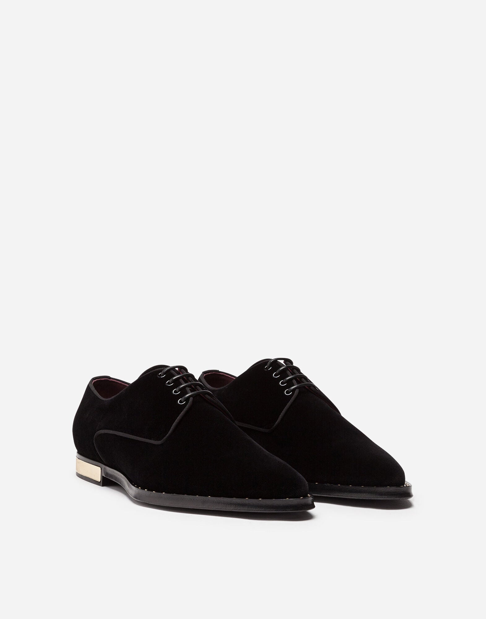 Dolce & Gabbana Velvet Derby Shoes