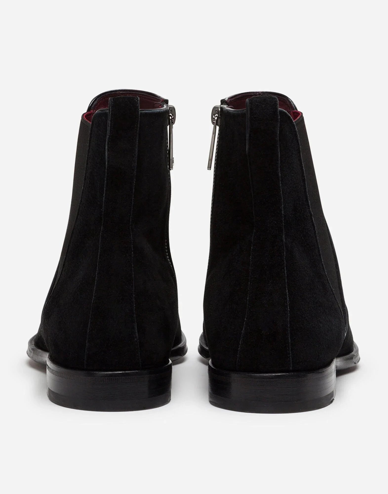 Dolce & Gabbana Velvet Leather Chelsea Boots