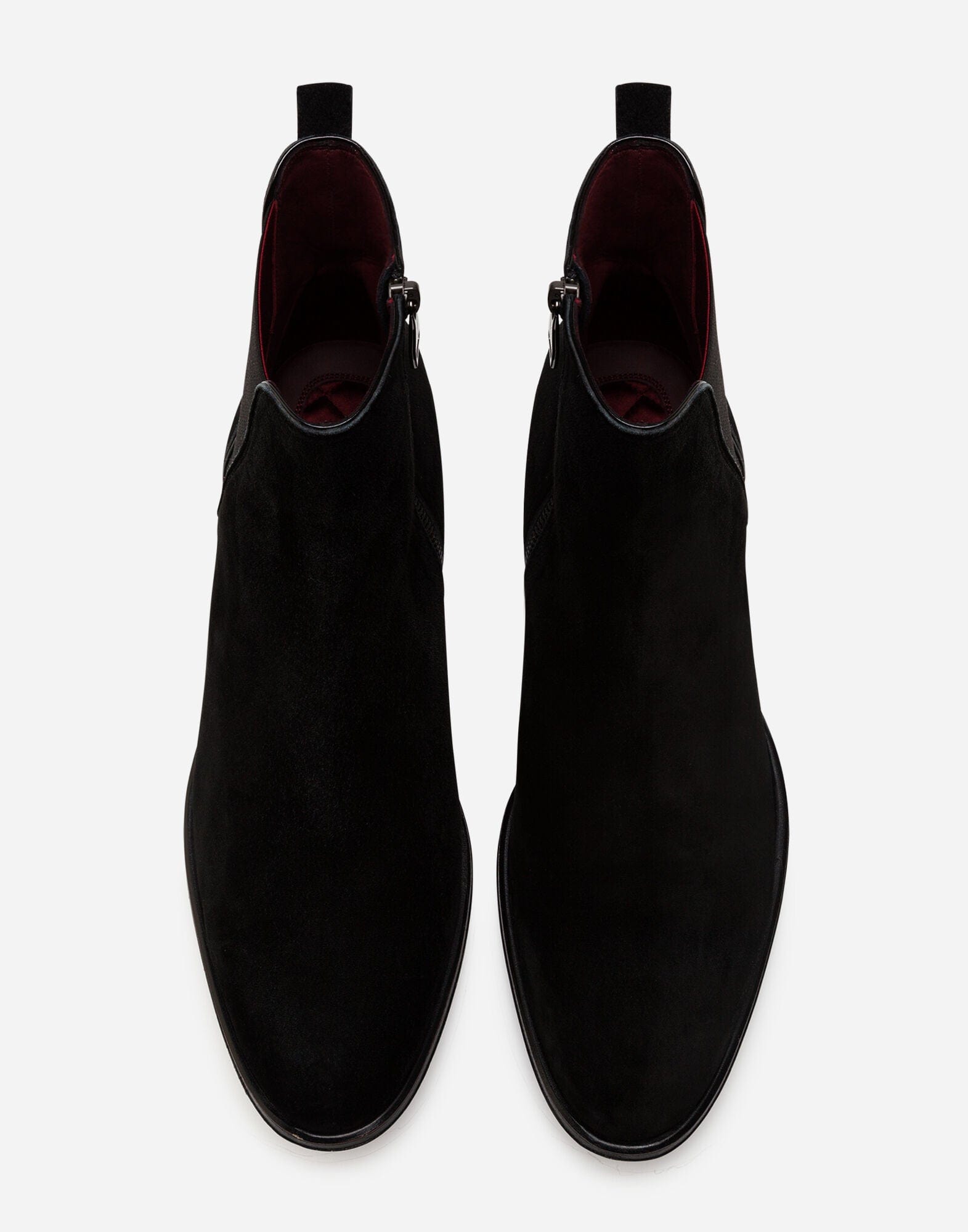 Dolce & Gabbana Velvet Leather Chelsea Boots