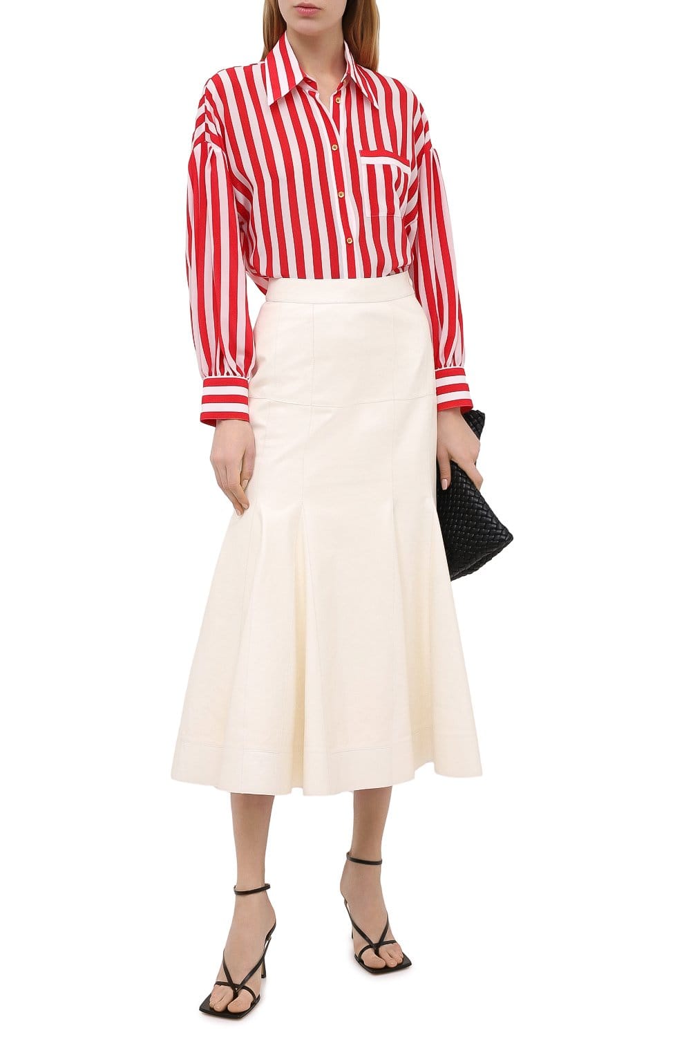 Dolce & Gabbana Vertical Stripe Silk Button Shirt