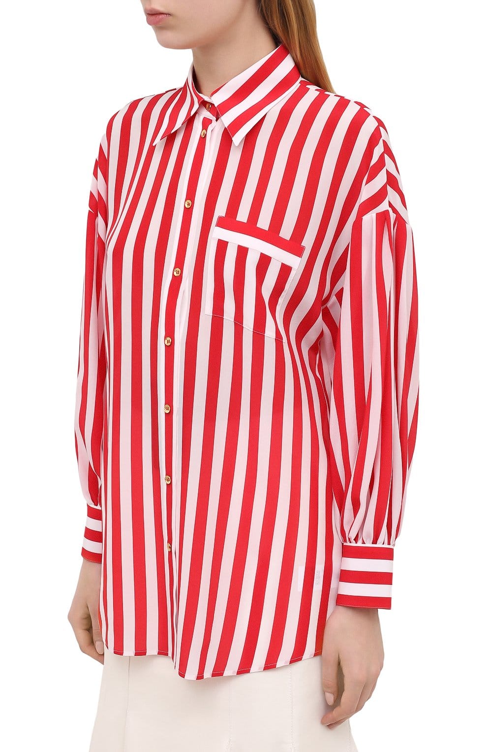 Dolce & Gabbana Vertical Stripe Silk Button Shirt - alternate view