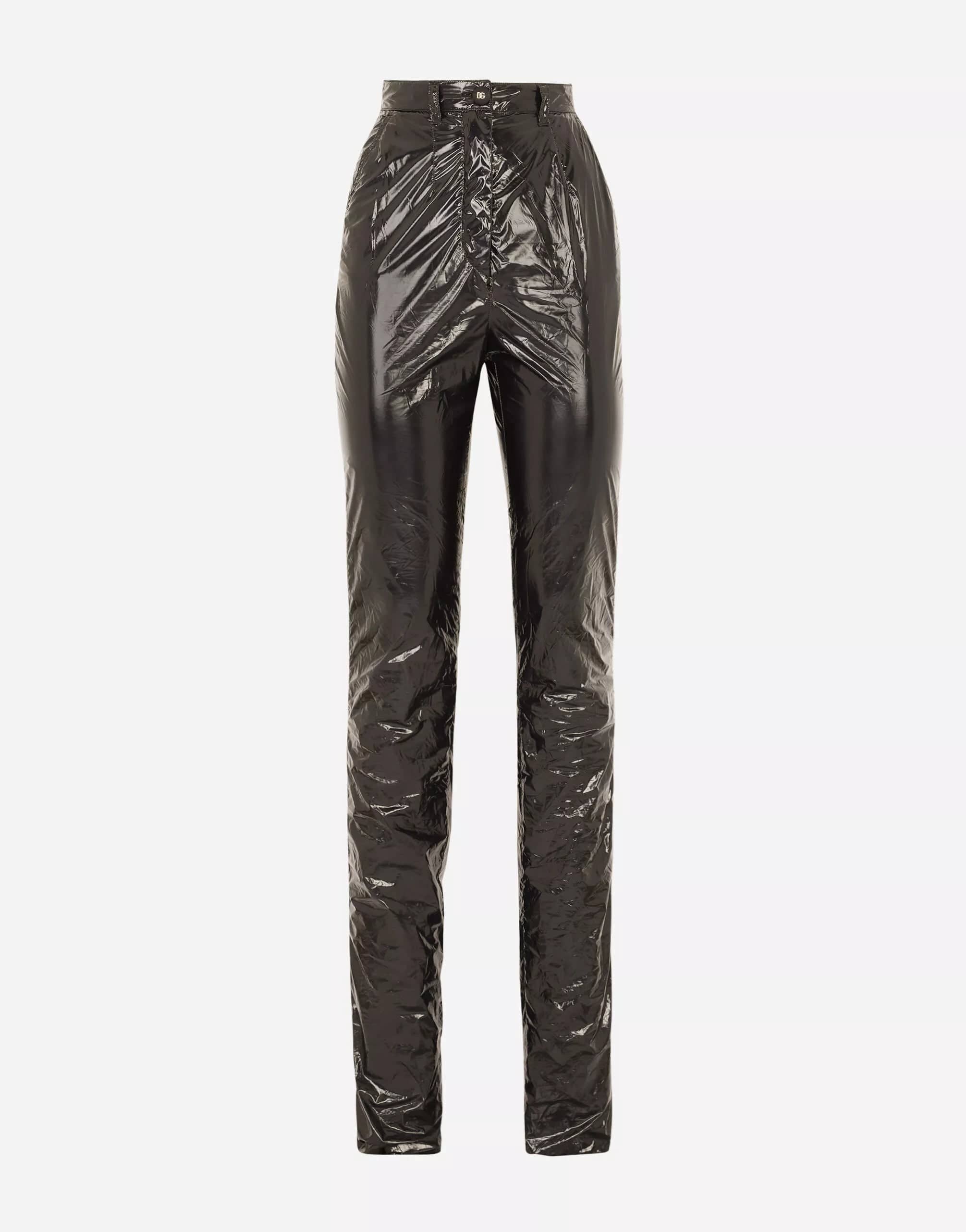 Dolce & Gabbana Vinyl Pants With Draping