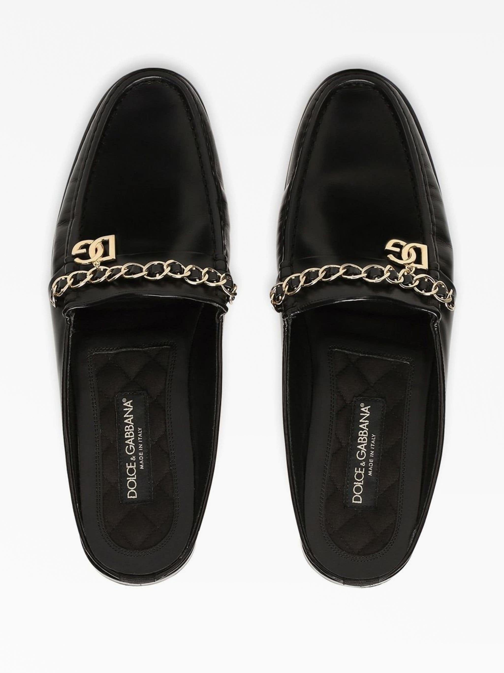 Dolce & Gabbana Visconti Leather Slippers