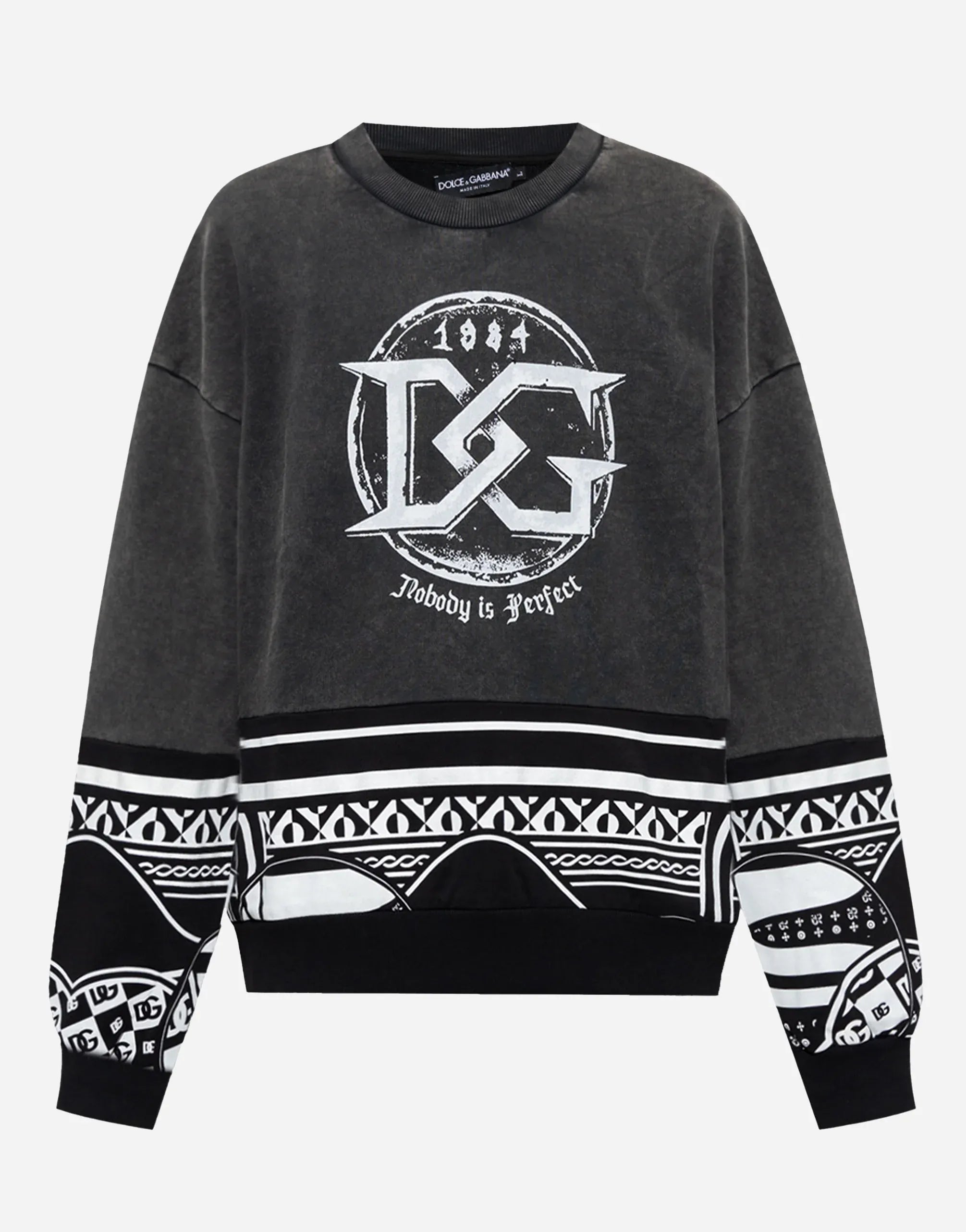 Dolce & Gabbana Washed Black Logo Sweatshirt