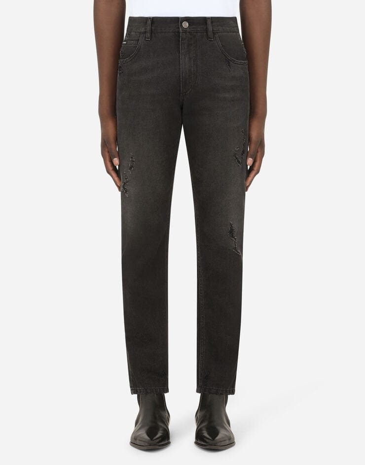 Dolce & Gabbana Washed Grey Jeans