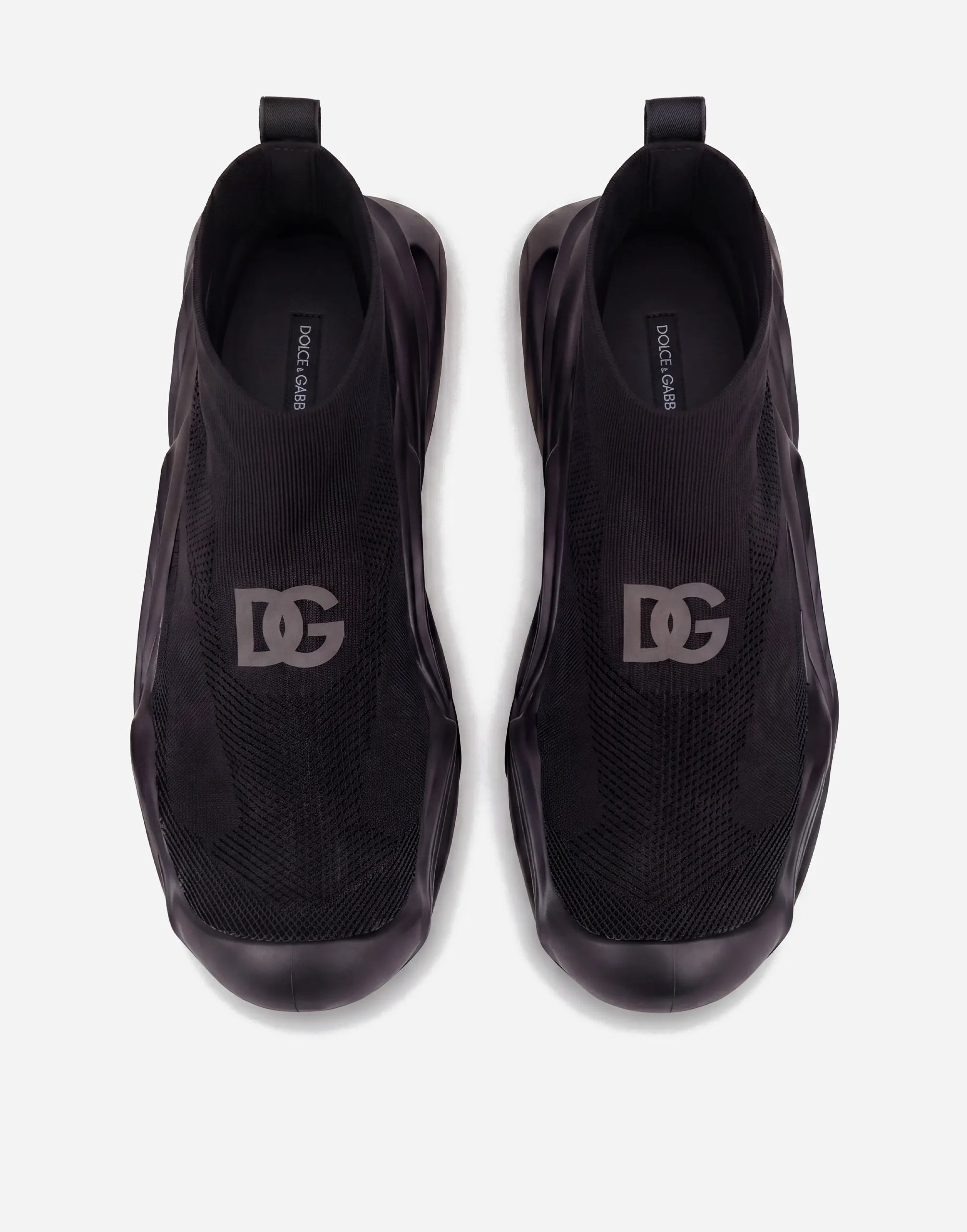 Dolce & Gabbana Dolce & Gabbana Wave Mid-Top Knit Stretch Sneakers