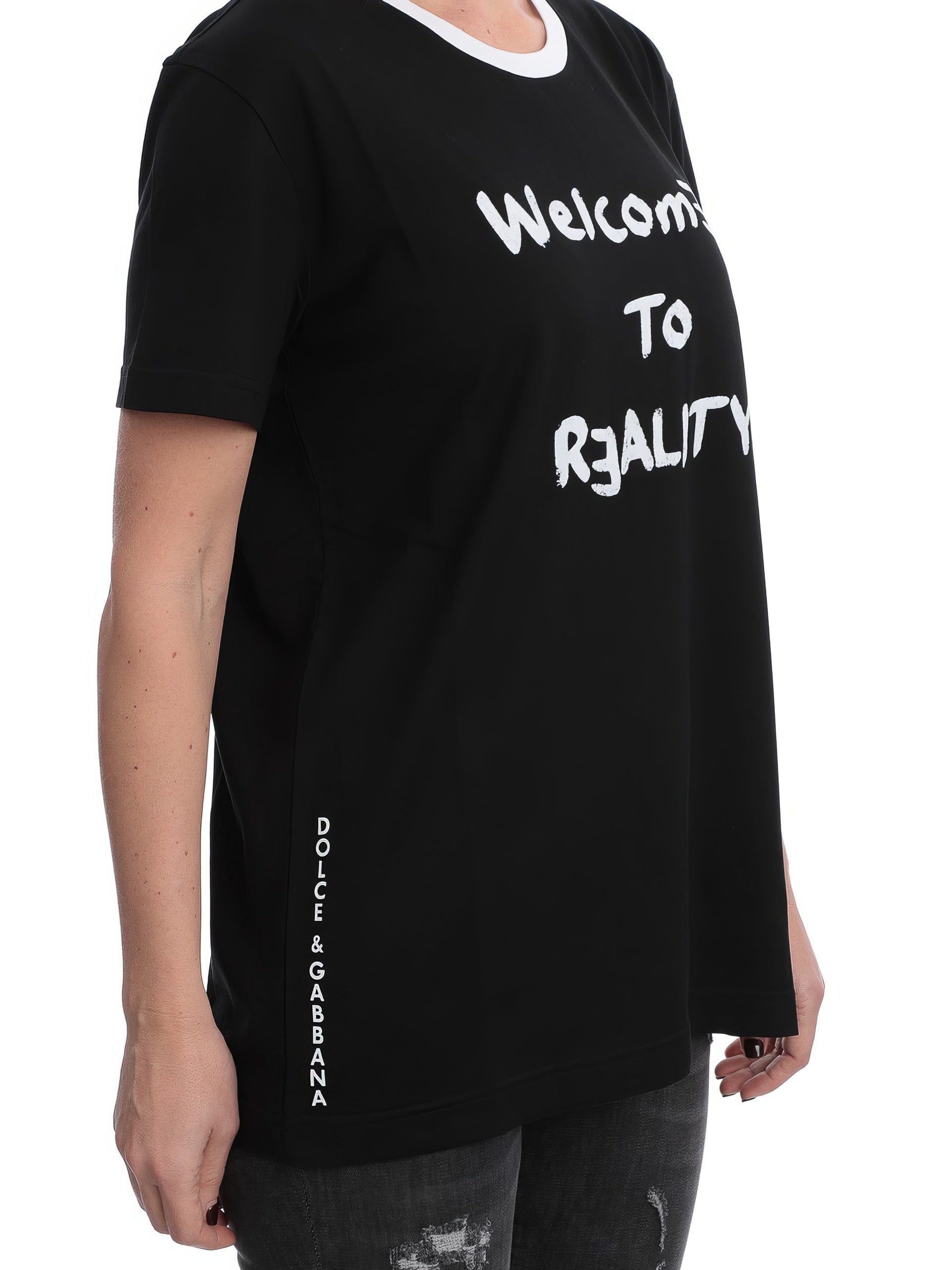 Dolce & Gabbana Welcome To Reality printed T-shirt