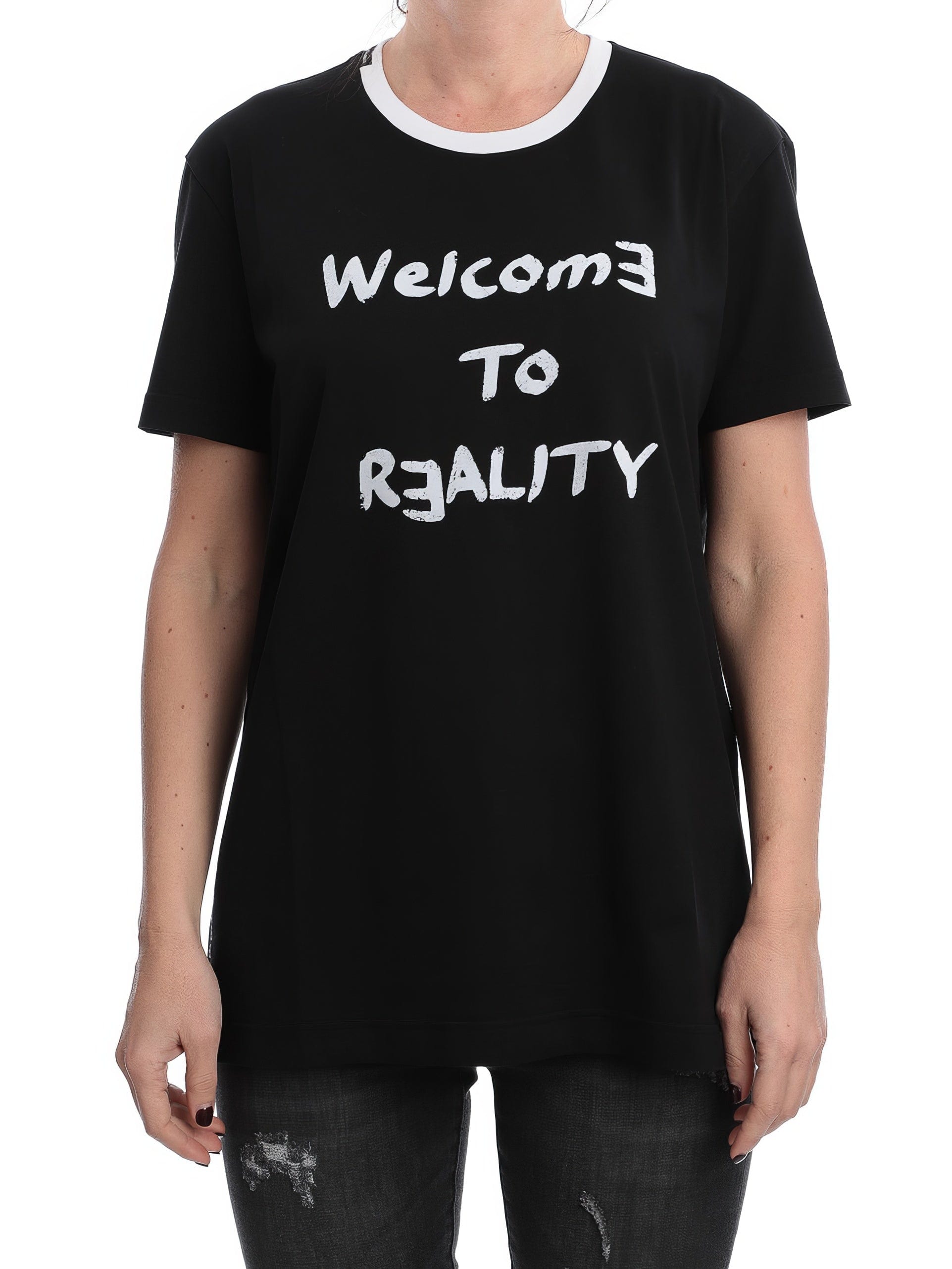 Dolce & Gabbana Welcome To Reality printed T-shirt