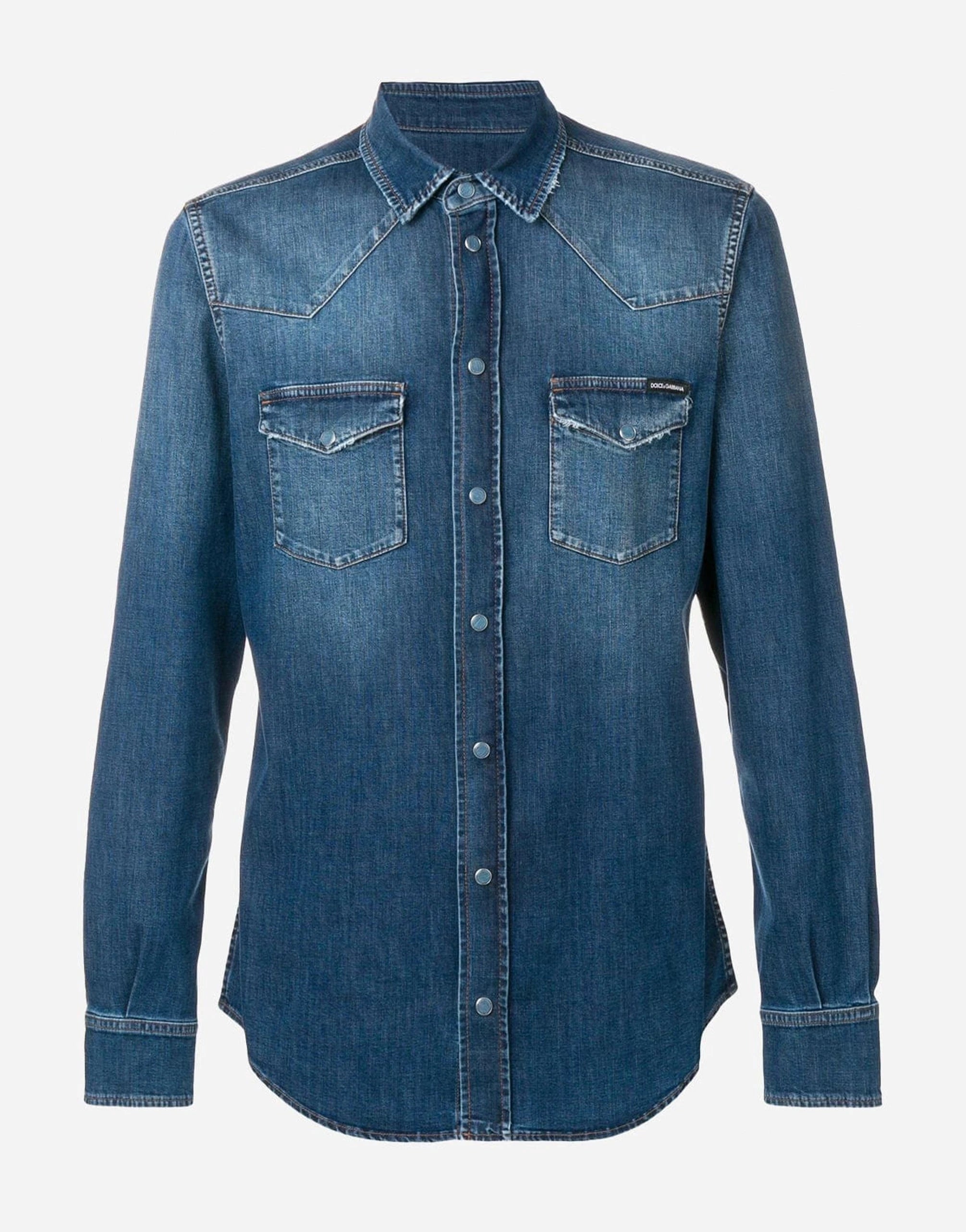 Dolce & Gabbana Western Style Denim Shirt
