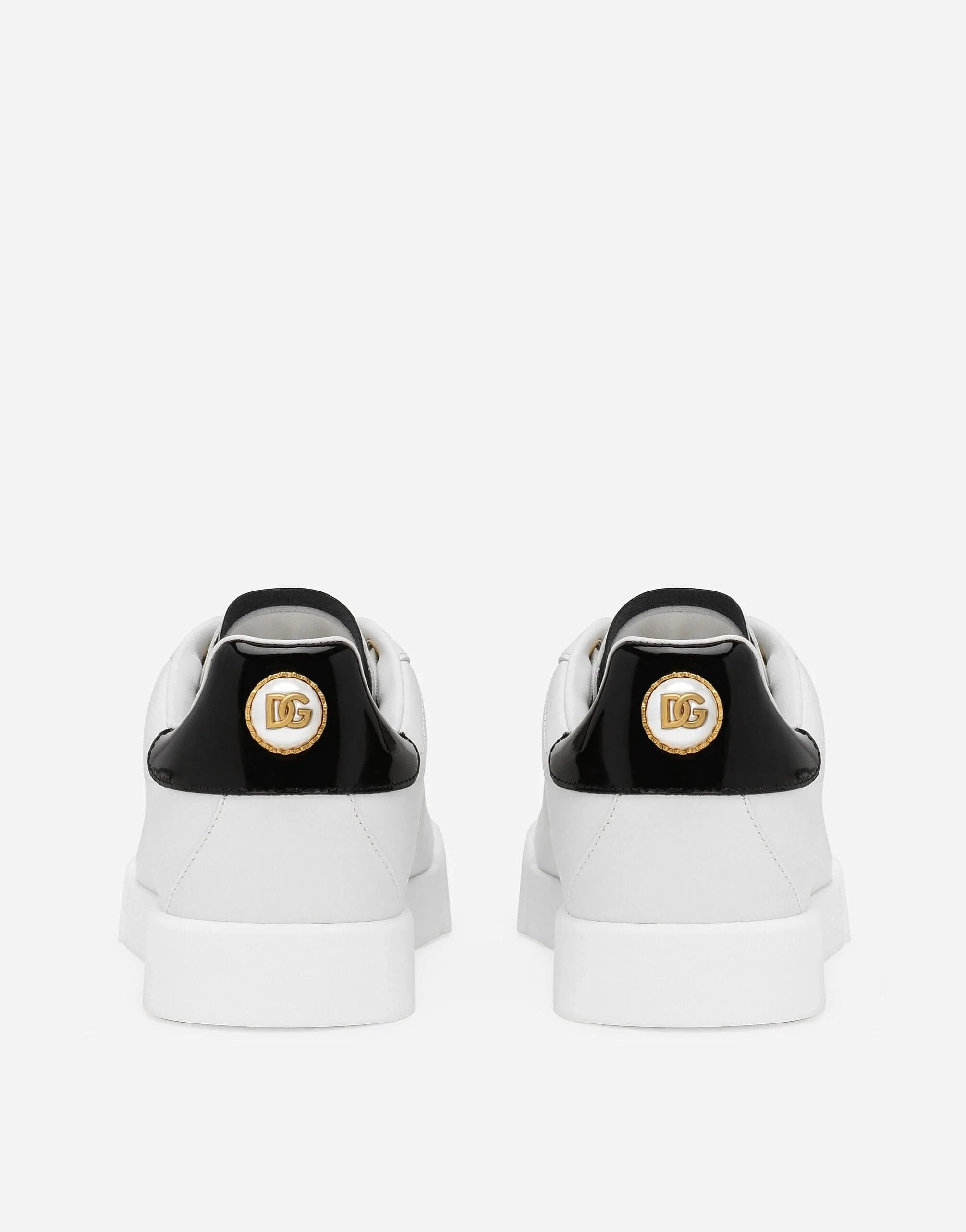 Dolce & Gabbana White Calfskin Portofino Sneakers