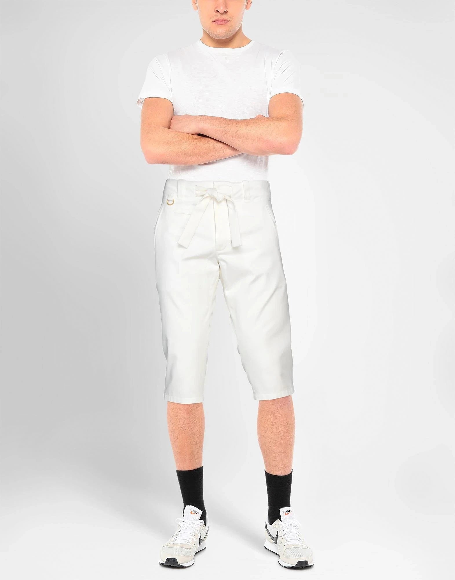 Dolce & Gabbana White Cotton Cropped Trousers