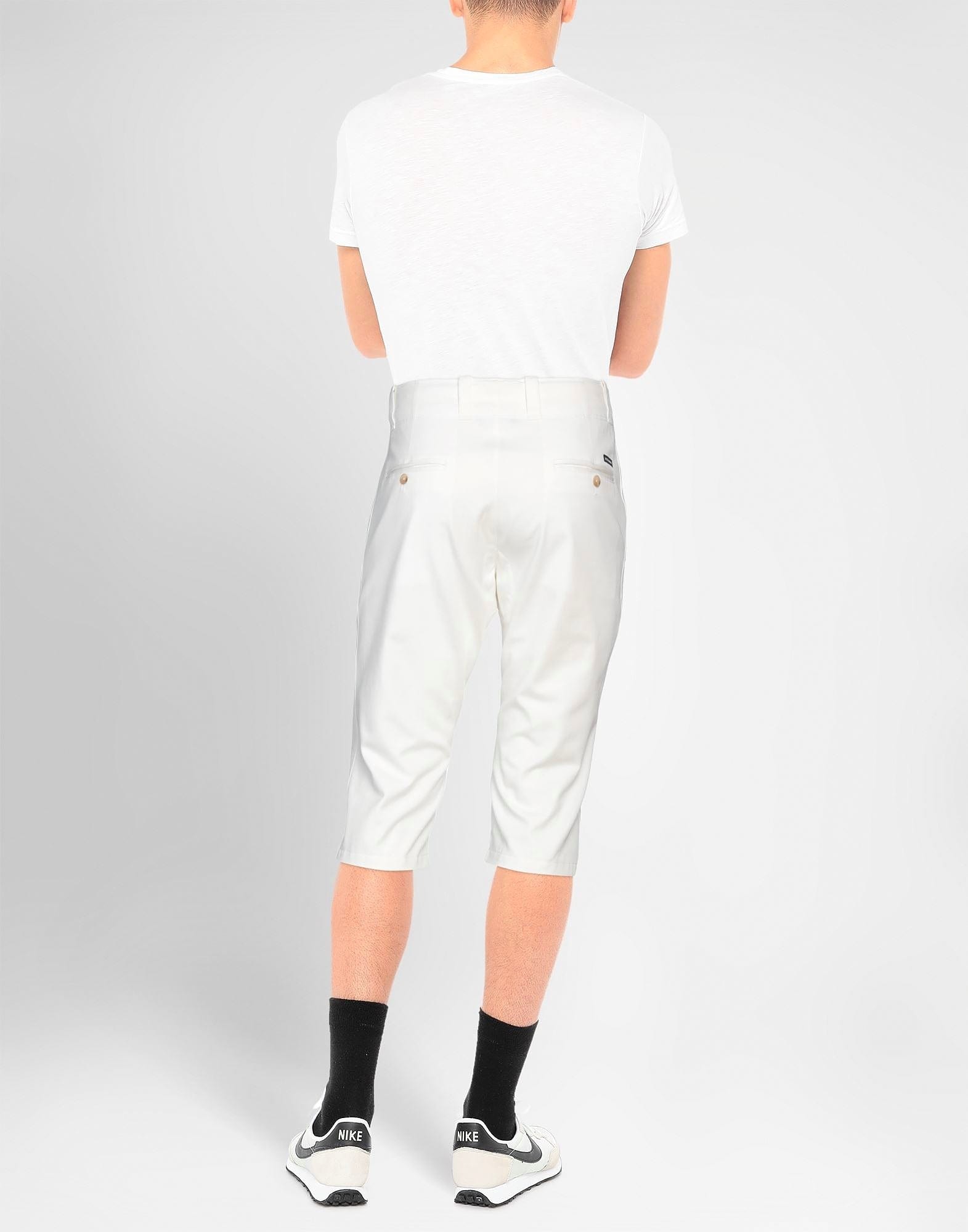 Dolce & Gabbana White Cotton Cropped Trousers