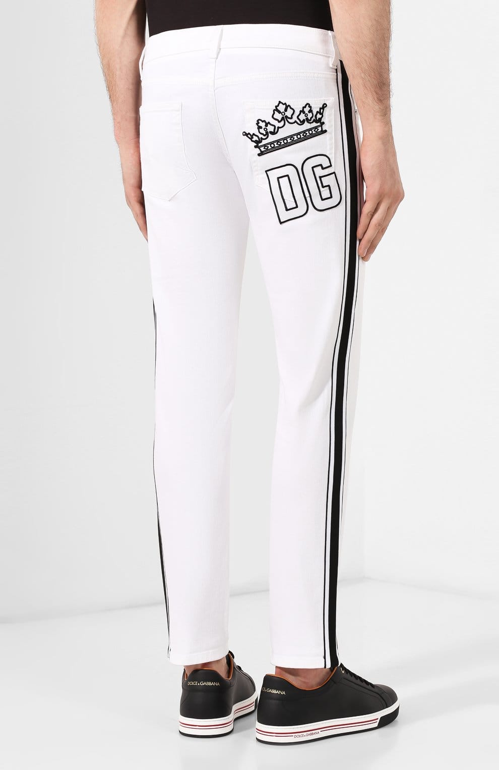 Dolce & Gabbana White Cotton Sweatpants