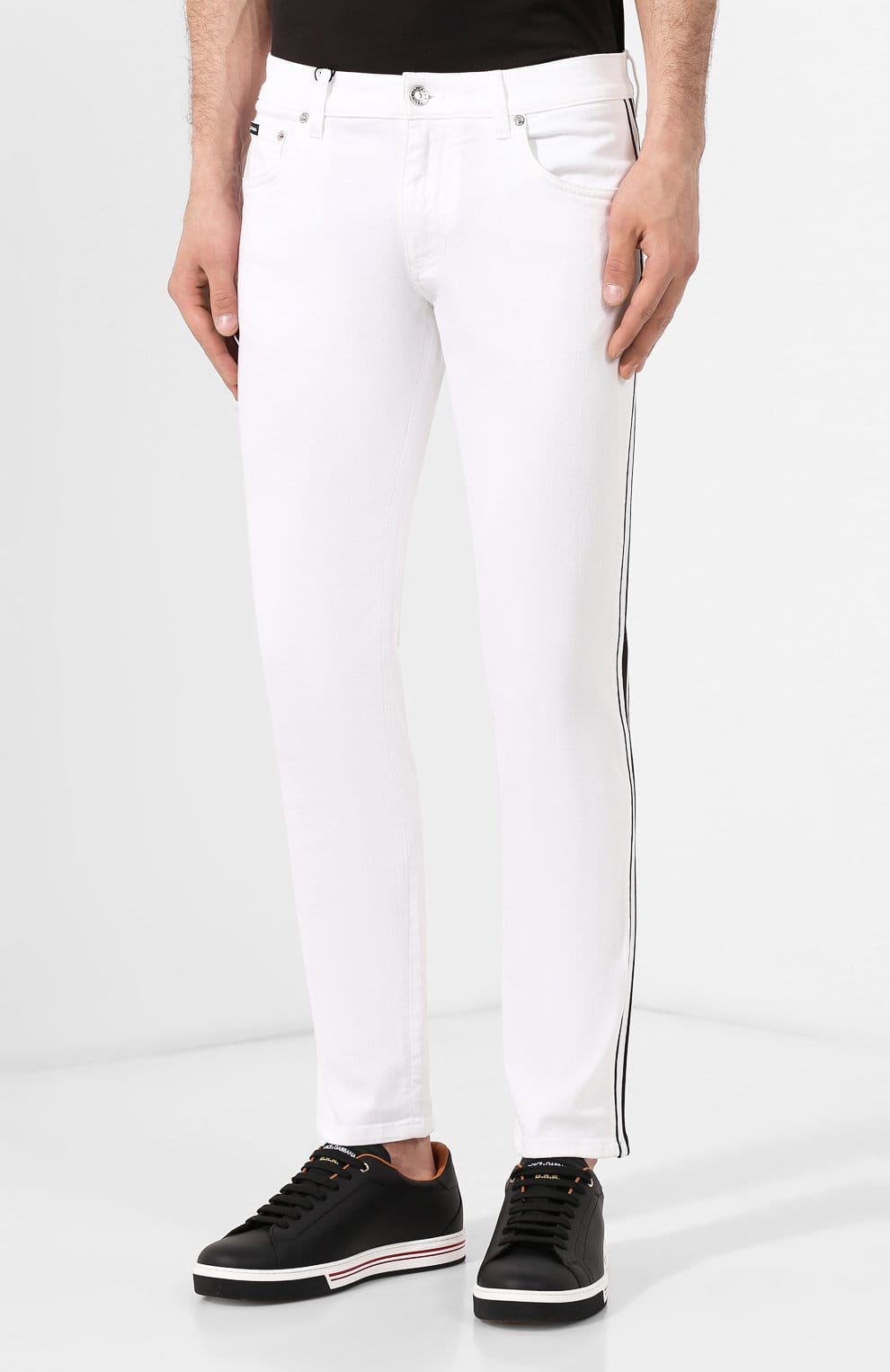 Dolce & Gabbana White Cotton Sweatpants