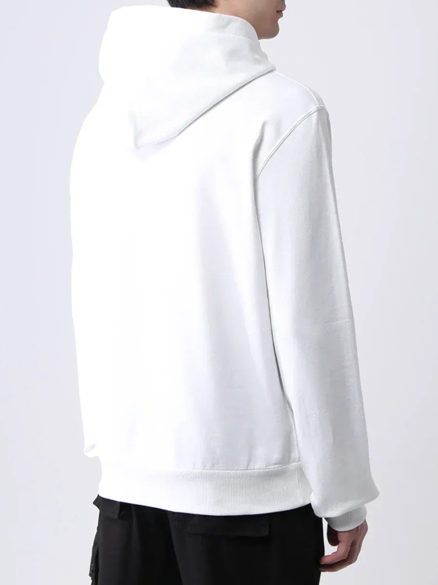Dolce & Gabbana White Embossed Logo Cotton Hoodie