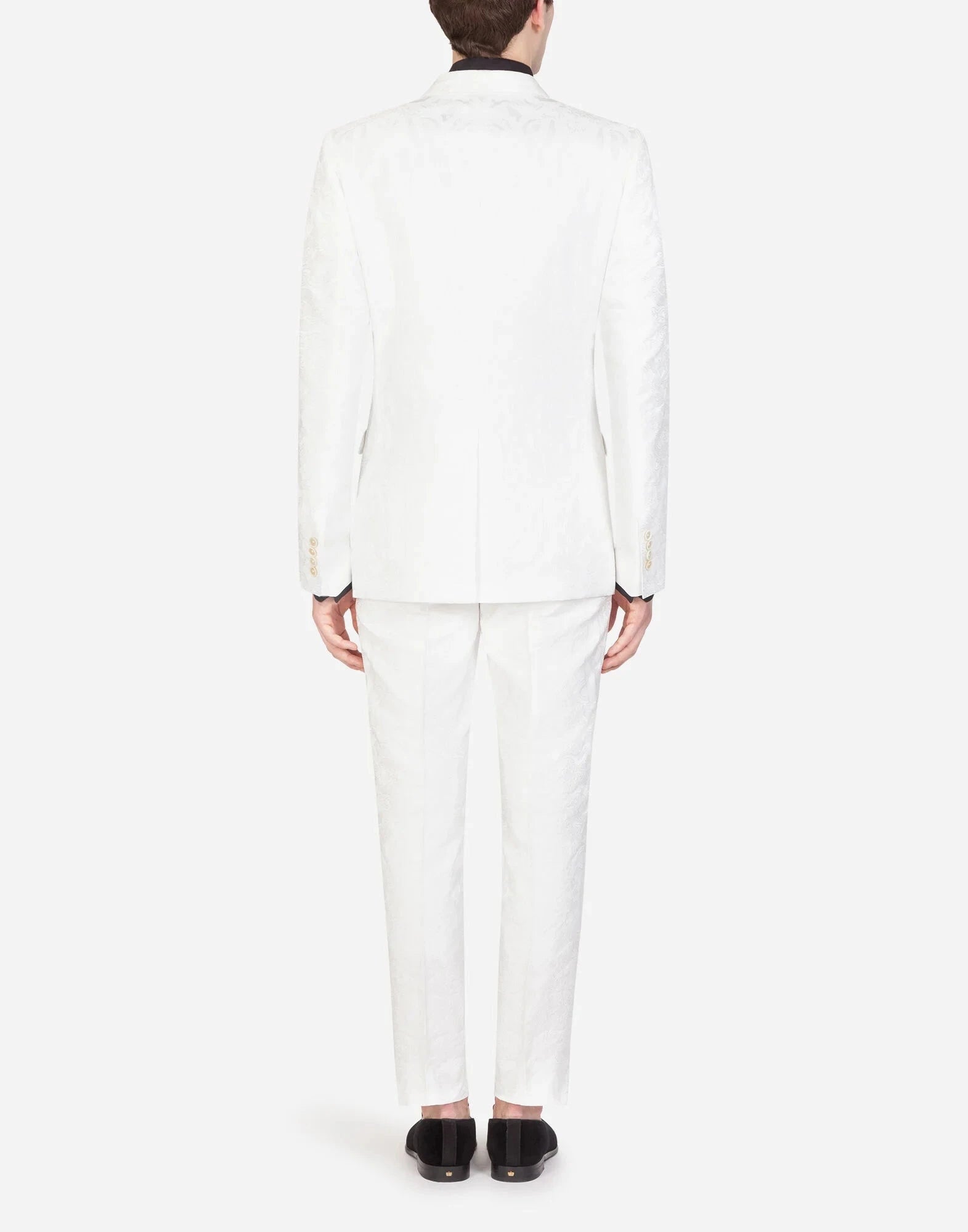 Dolce & Gabbana White Jacquard Martini Suit