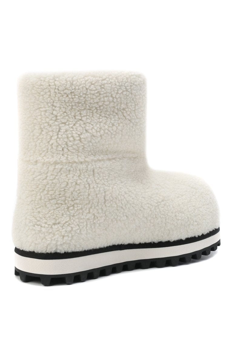 Dolce & Gabbana White Logo Ankle Boots