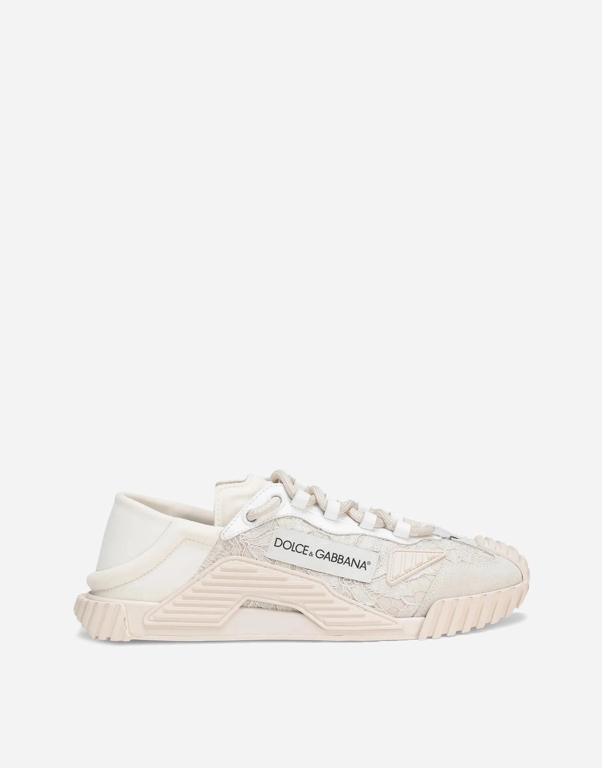 Dolce & Gabbana White Mixed-Materials NS1 Sneakers