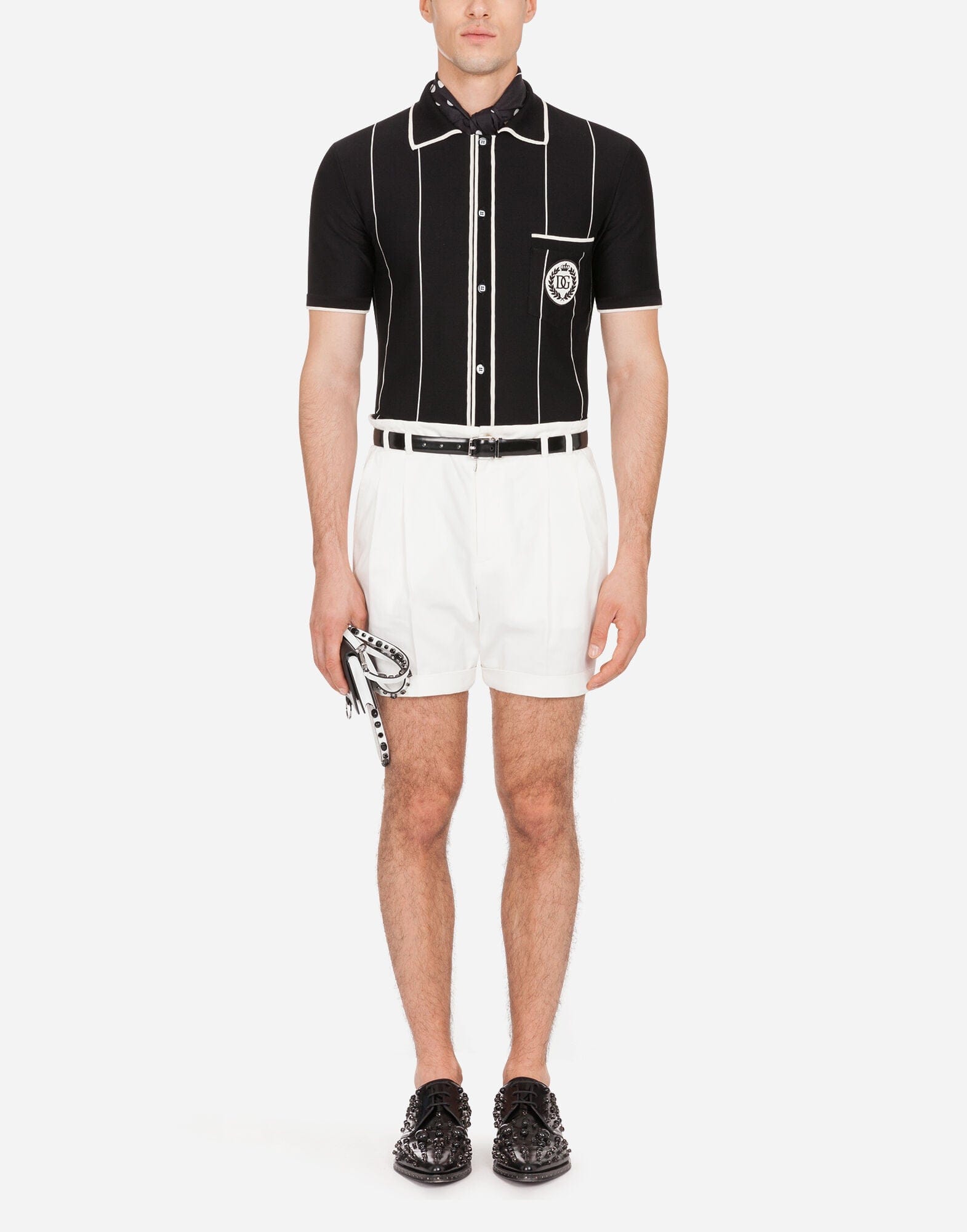 Dolce & Gabbana White Stretch Cotton Bermuda Shorts