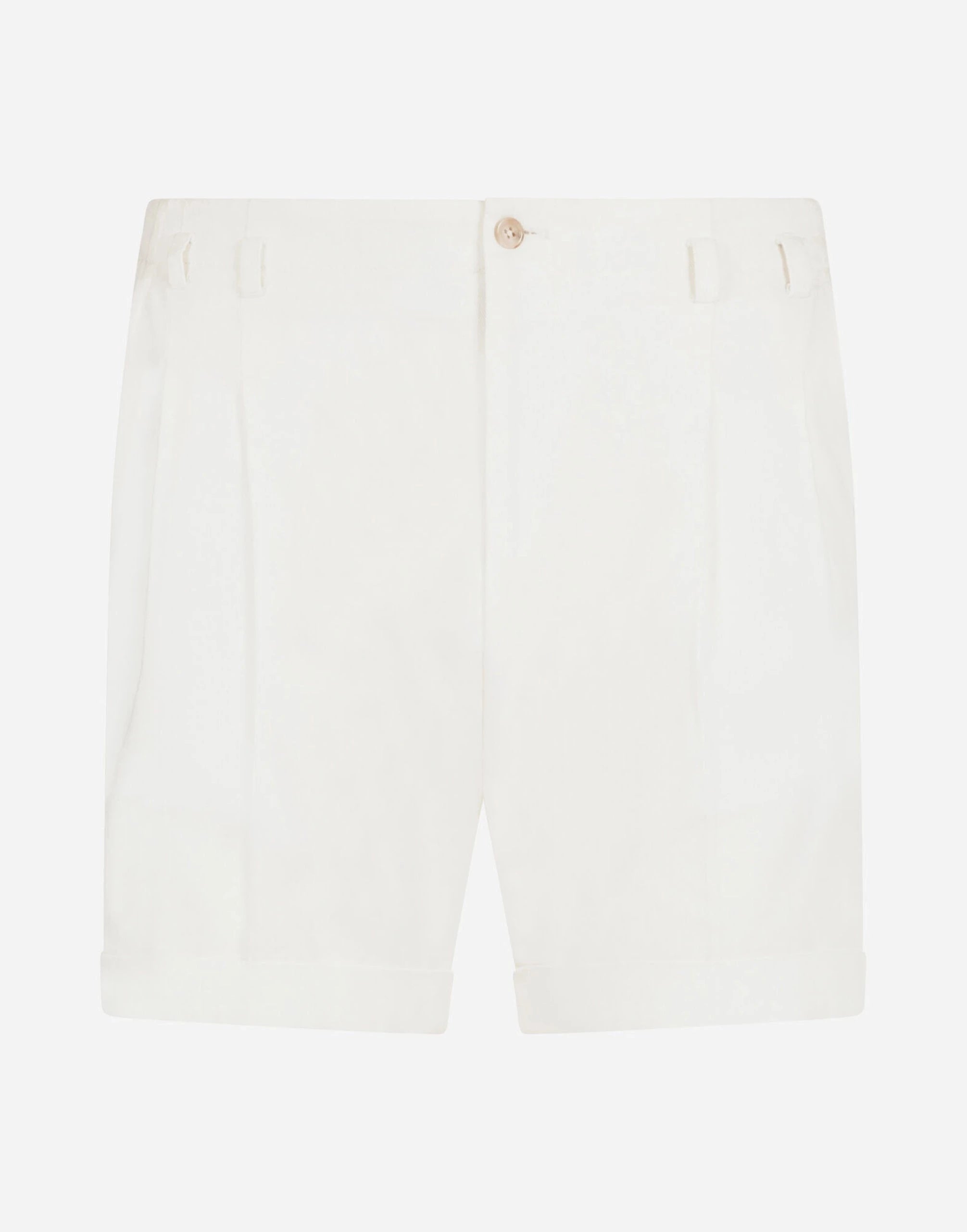 Dolce & Gabbana White Stretch Cotton Bermuda Shorts