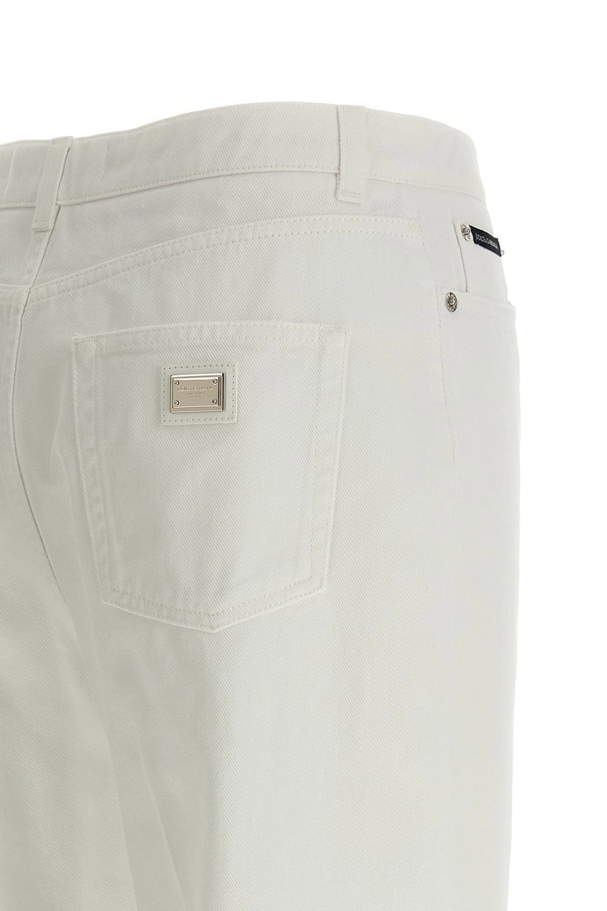 Dolce & Gabbana Dolce & Gabbana White Wide-Leg Denim Jeans