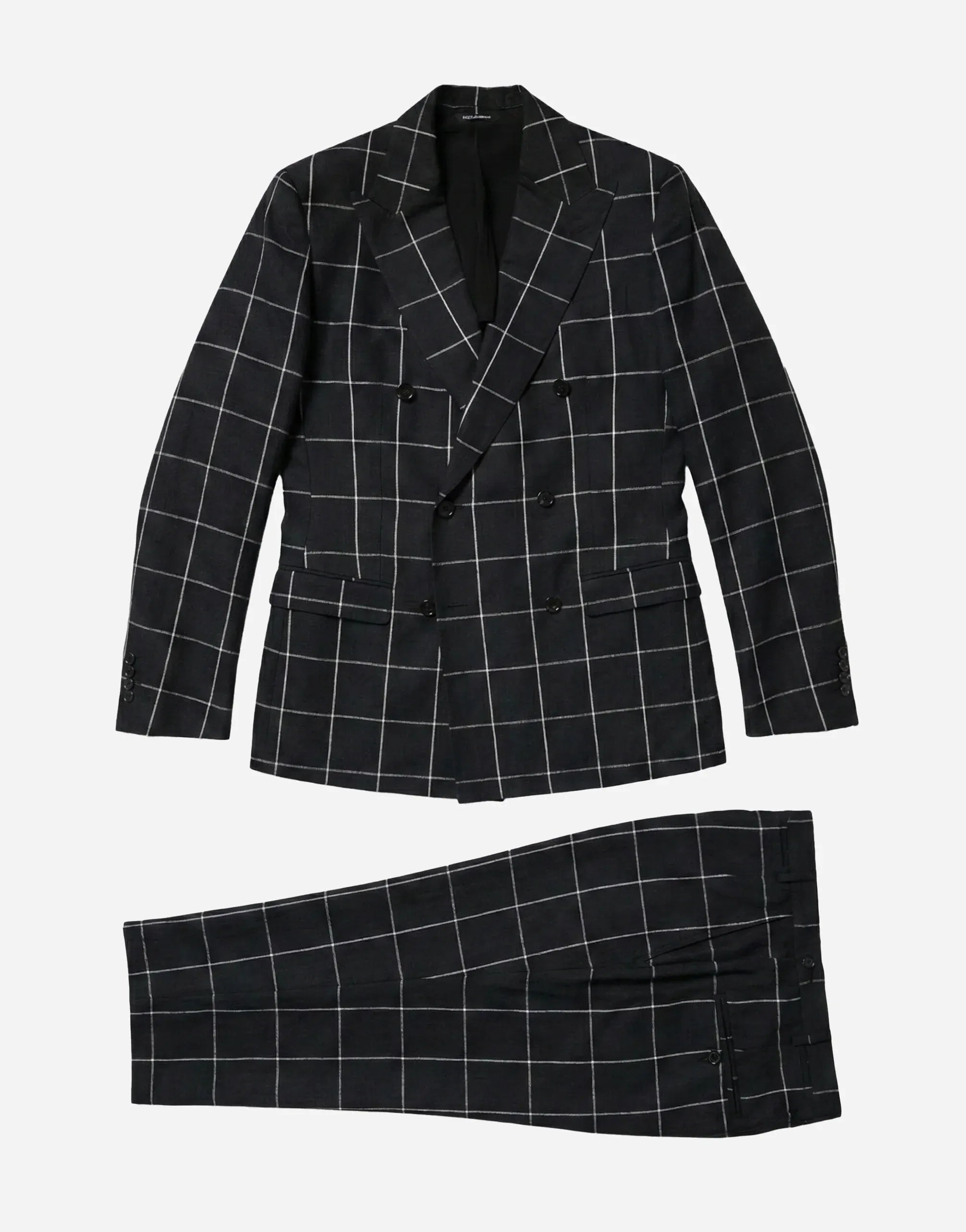 Dolce & Gabbana Windowpane Taormina-Fit Double-Breasted Suit