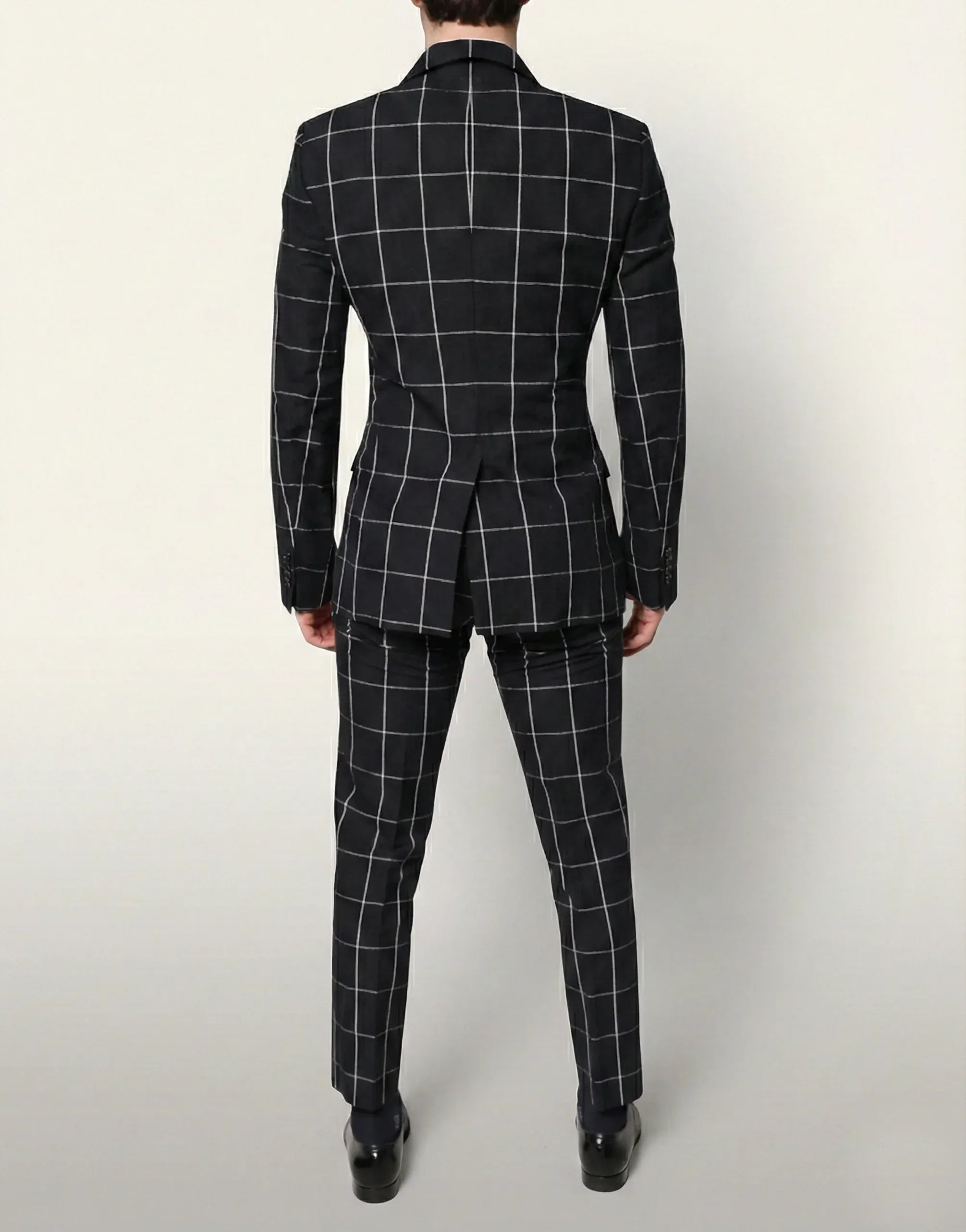 Dolce & Gabbana Windowpane Taormina-Fit Double-Breasted Suit