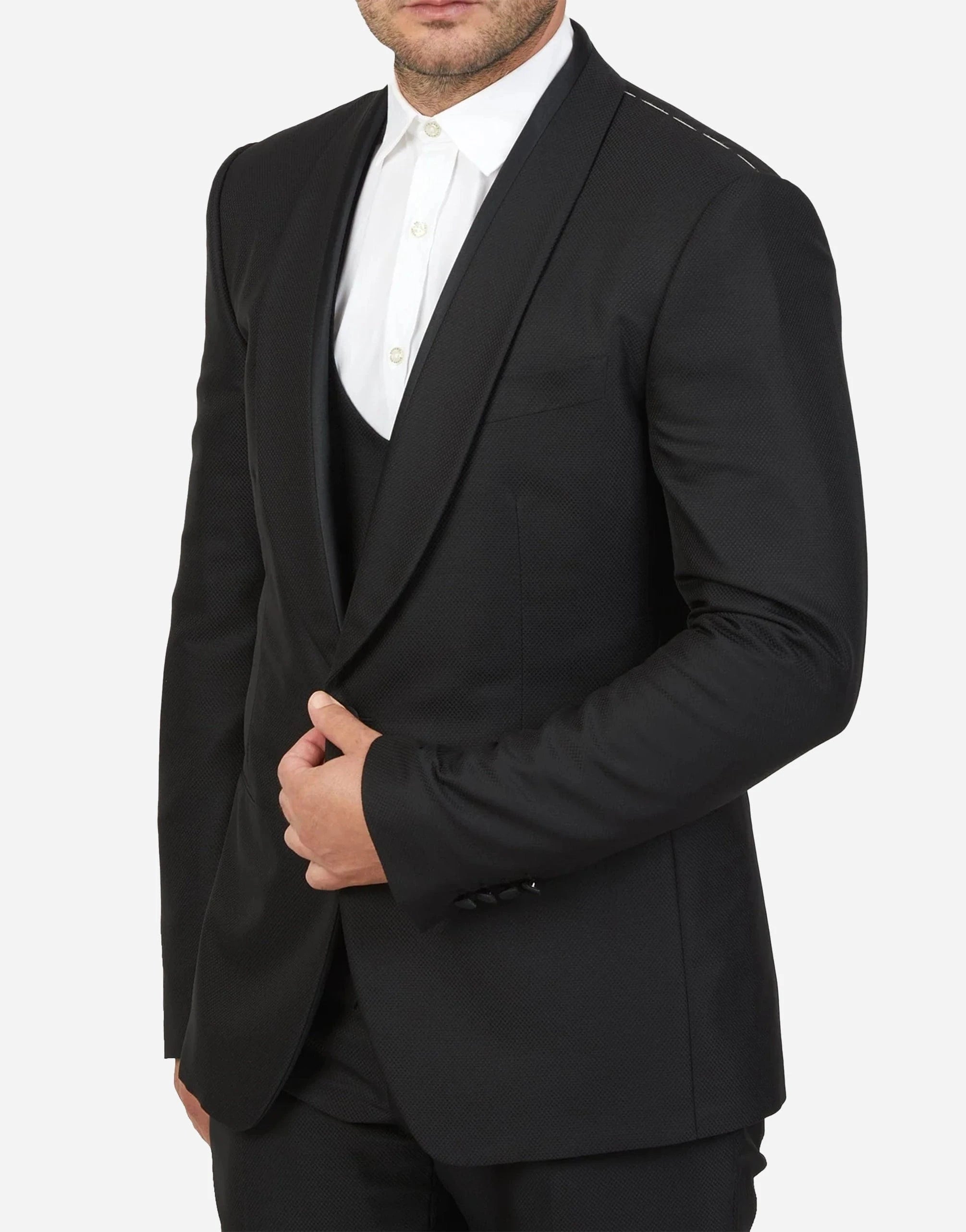 Dolce & Gabbana Wool-Silk Blend Three-Piece Suit