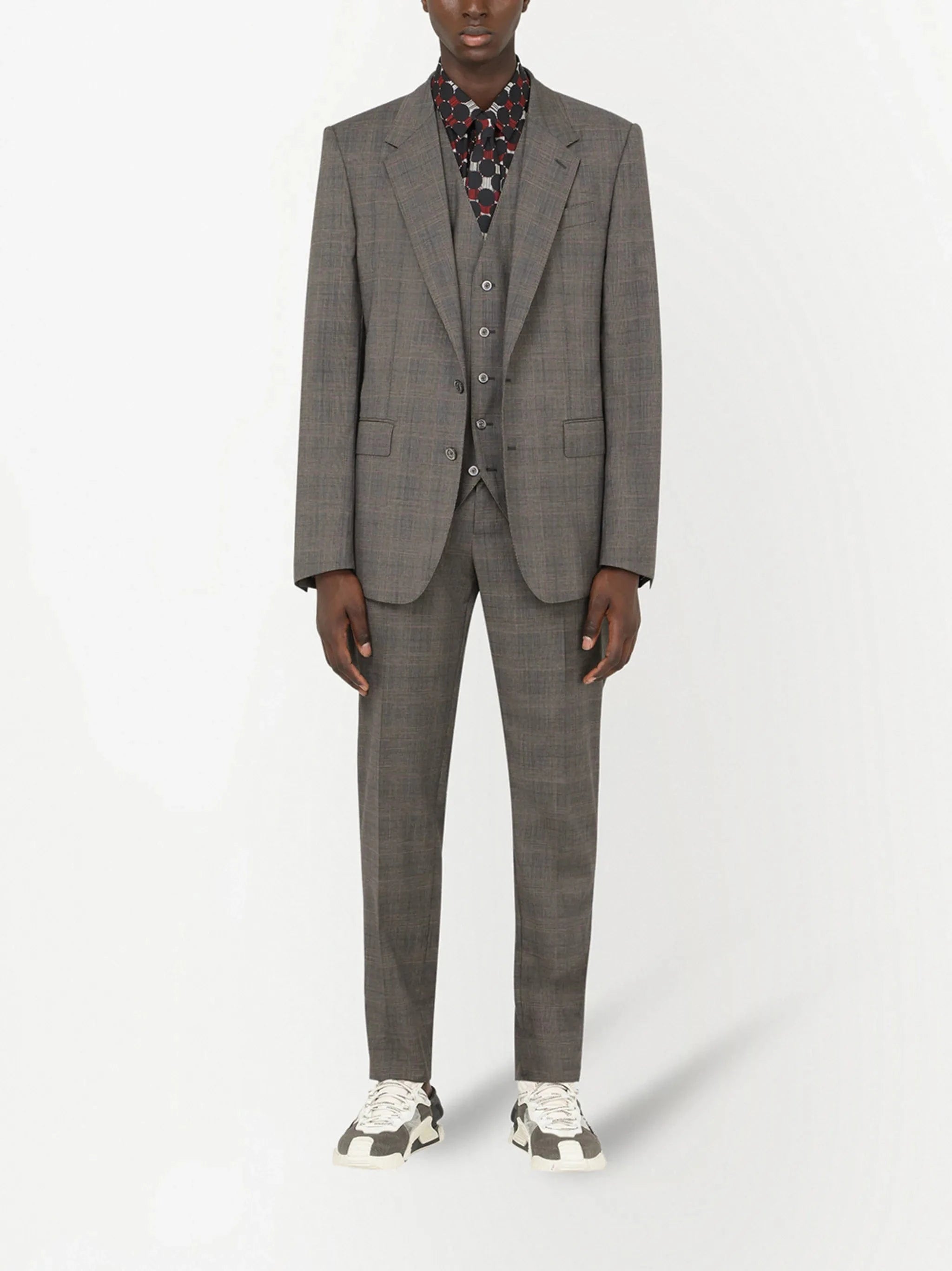 Dolce & Gabbana Wool Glen Plaid Vest