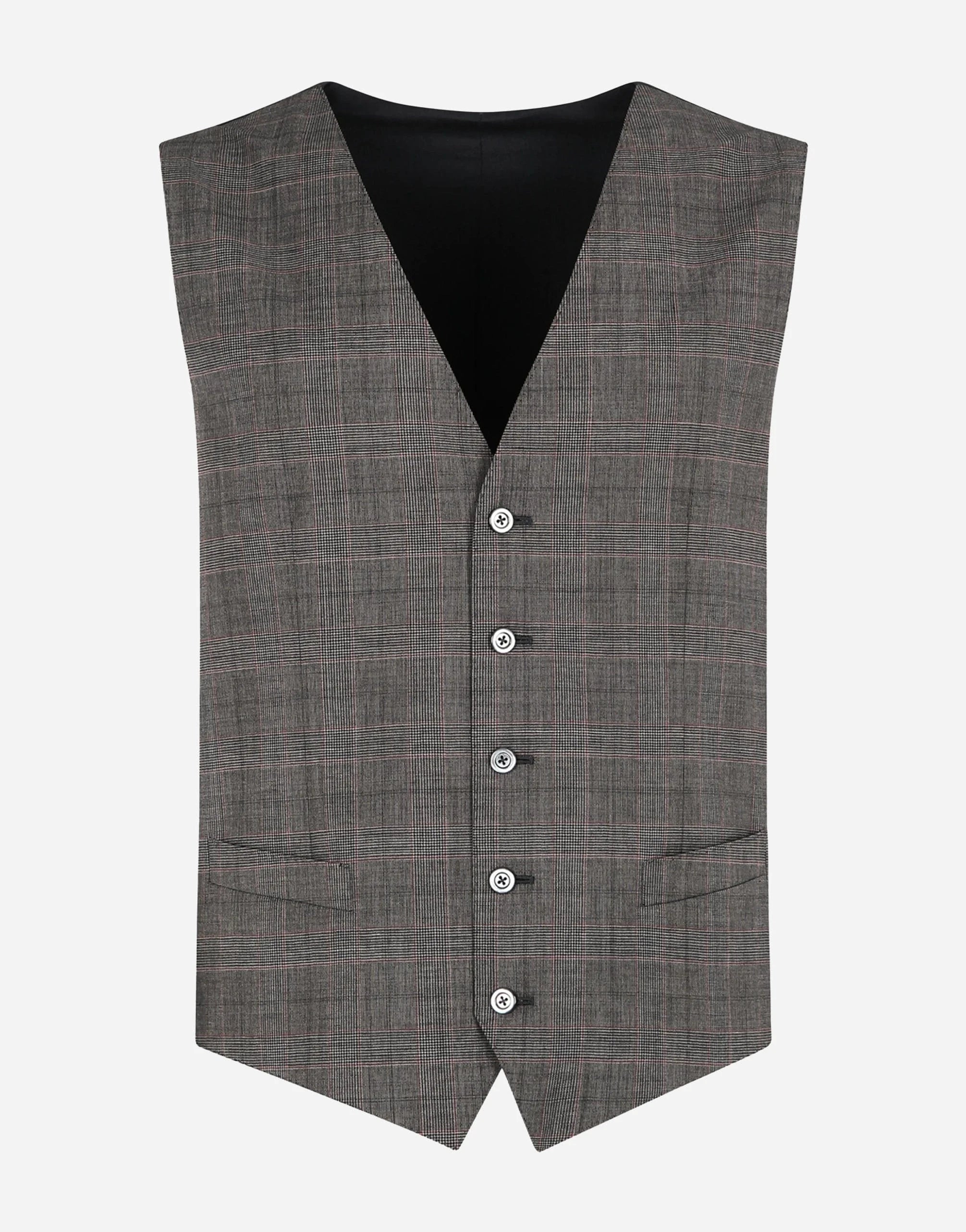 Dolce & Gabbana Wool Glen Plaid Vest