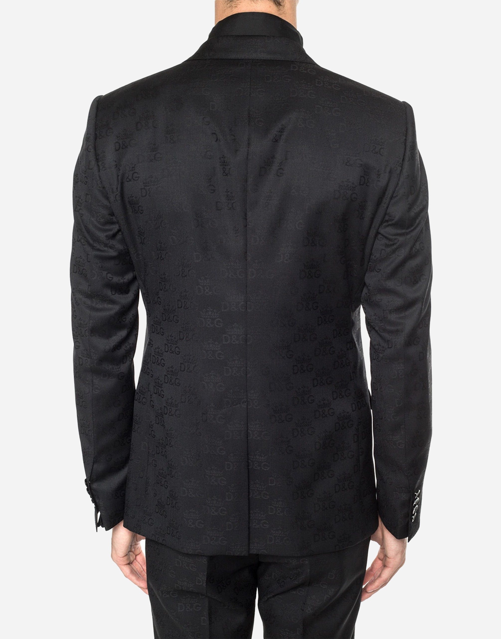 Dolce & Gabbana Wool Jacquard Martini-fit Jacket With D&g Logo
