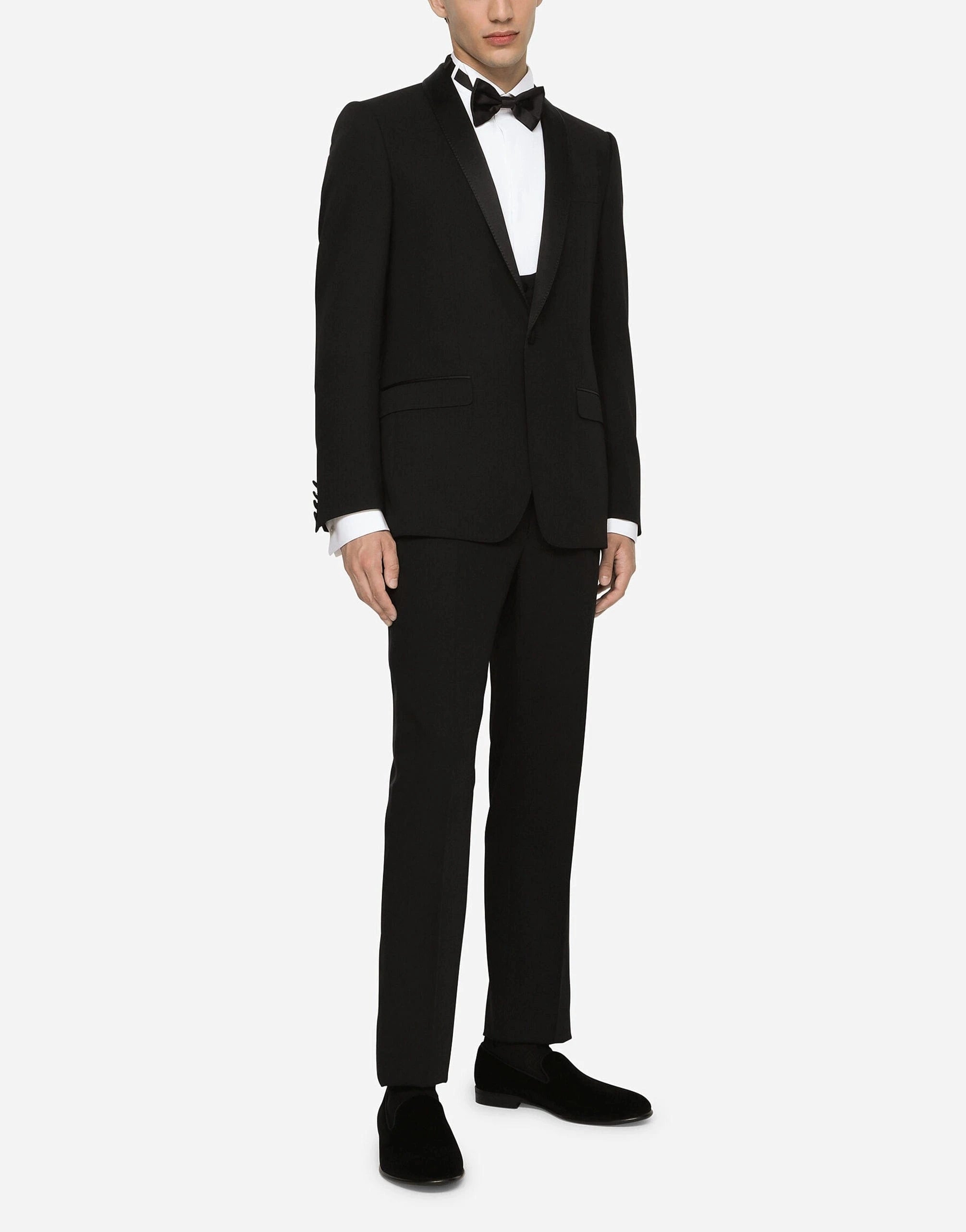 Dolce & Gabbana Wool Martini-Fit Tuxedo Blazer Jacket