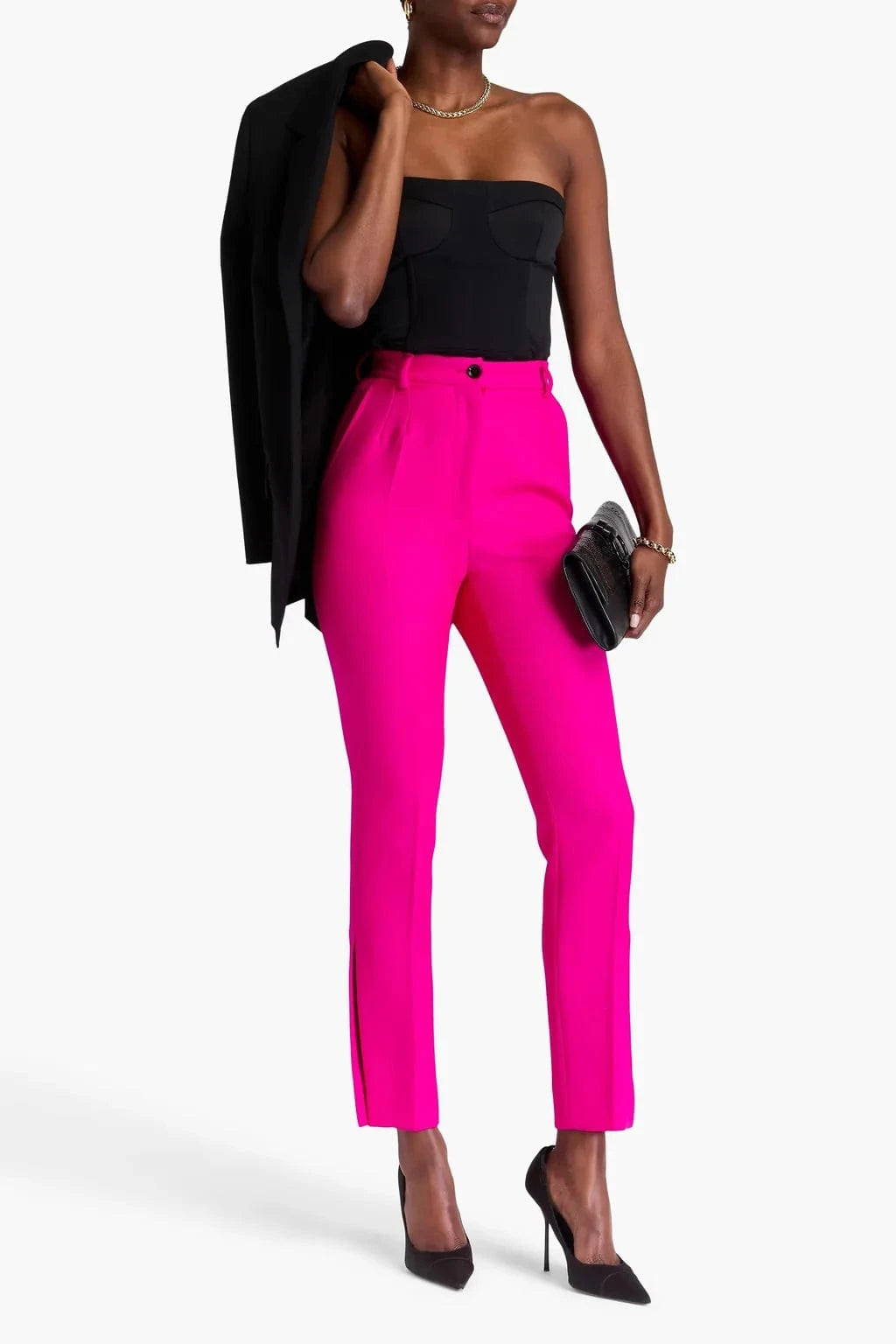 Dolce & Gabbana Wool Slim Twill Trousers