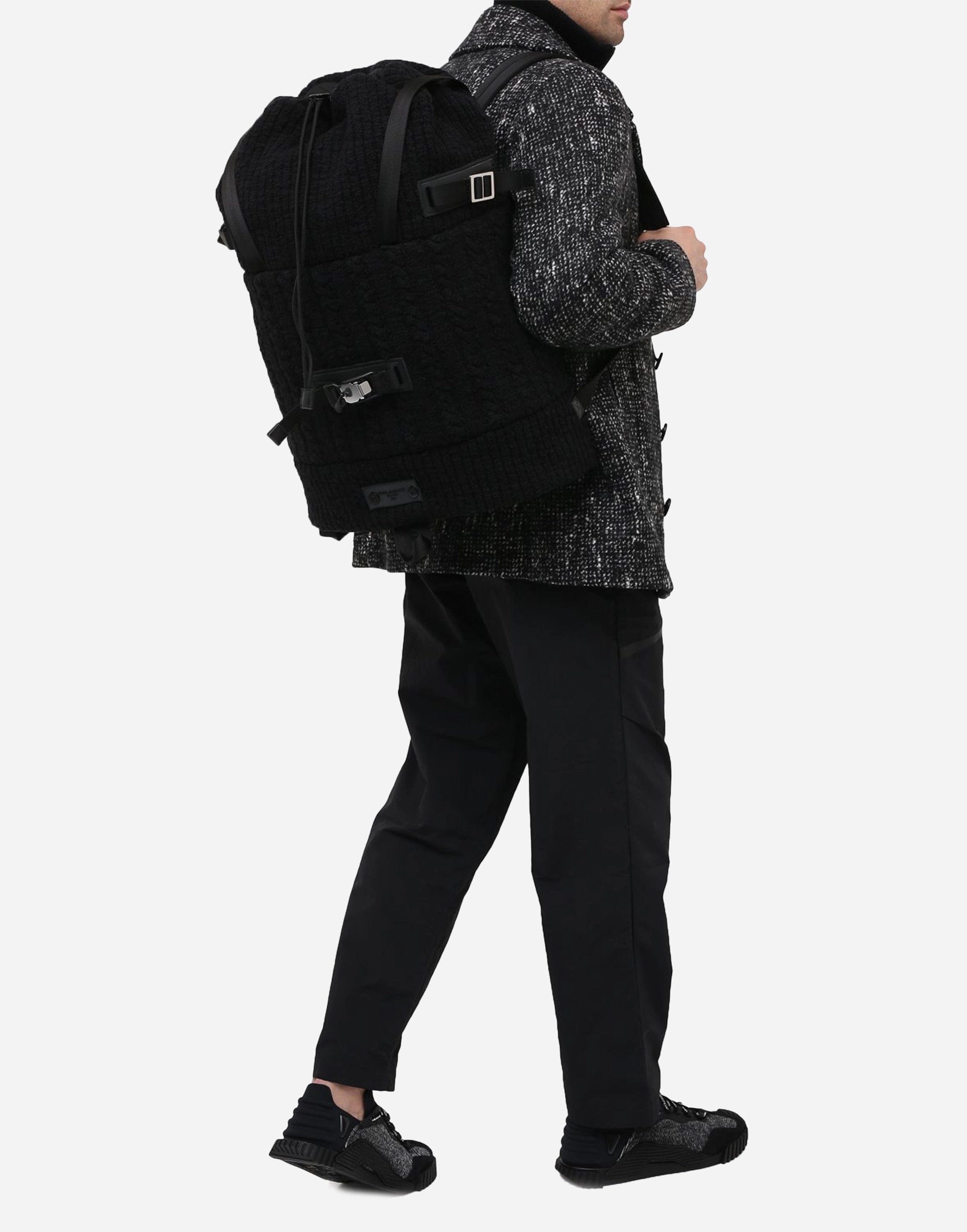 Dolce & Gabbana Wool Zaino Tricot Backpack