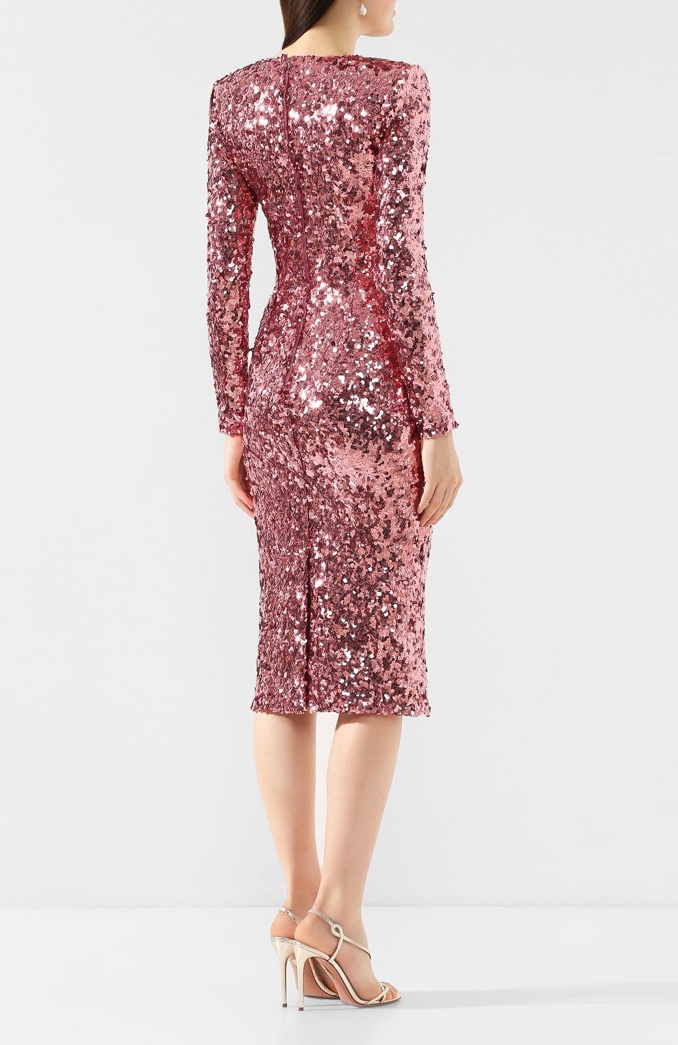 Dolce & Gabbana Wrap-Effect Sequined Midi Dress